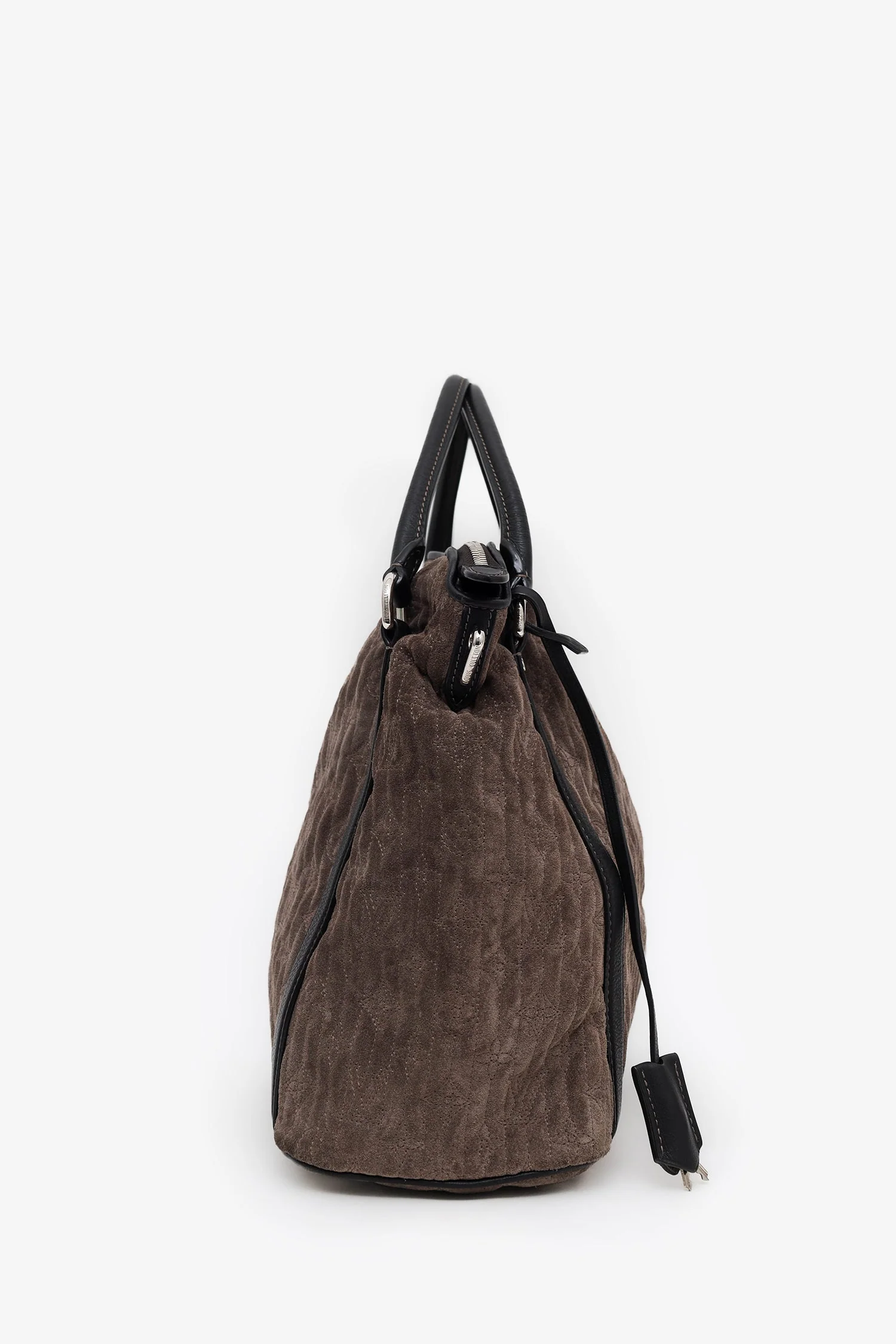 Louis Vuitton Brown Suede LV Monogram Antheia Ixia PM With Strap - Image 3