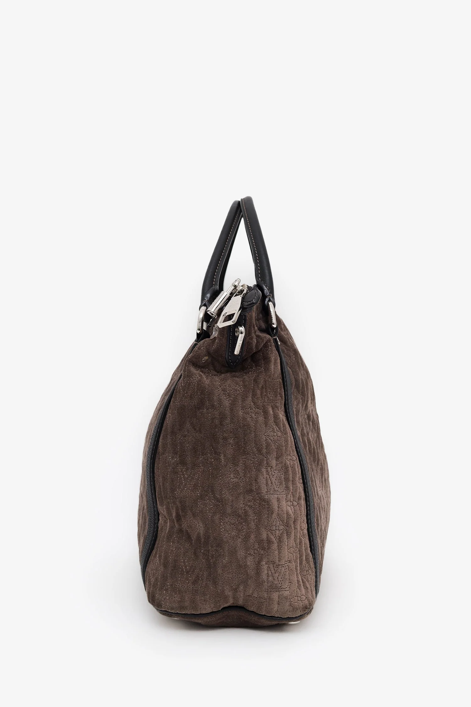 Louis Vuitton Brown Suede LV Monogram Antheia Ixia PM With Strap - Image 4