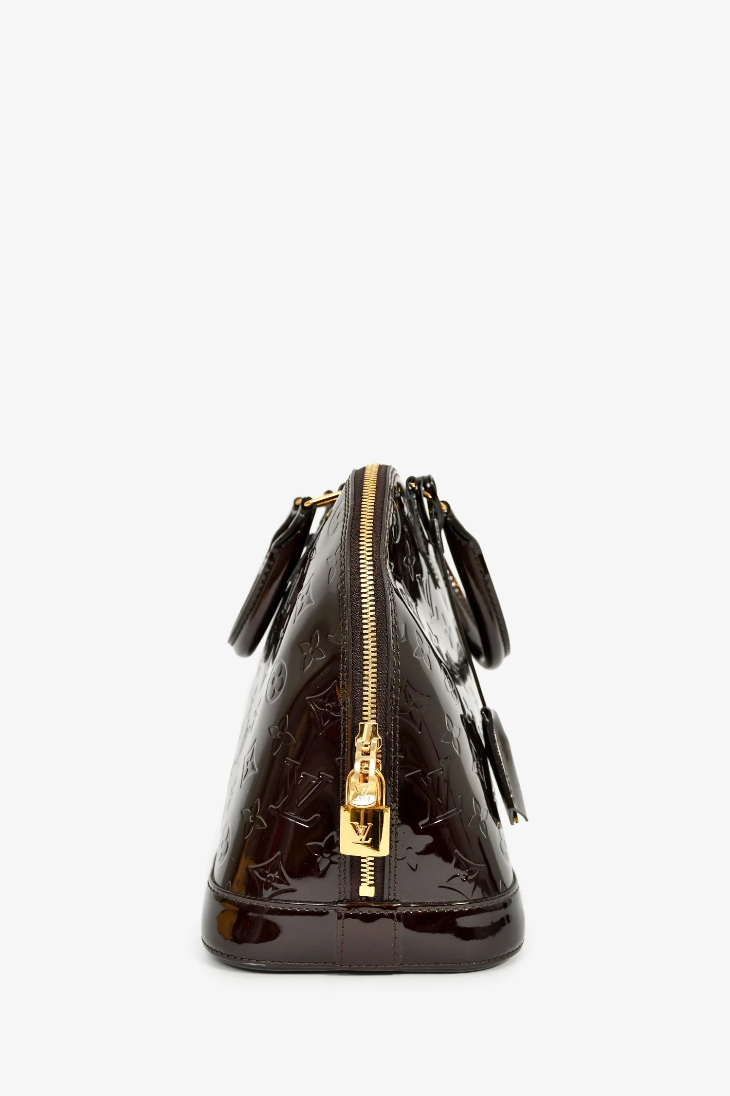 Louis Vuitton Burgundy Amarante Vernis Alma PM Top Handle - Image 3