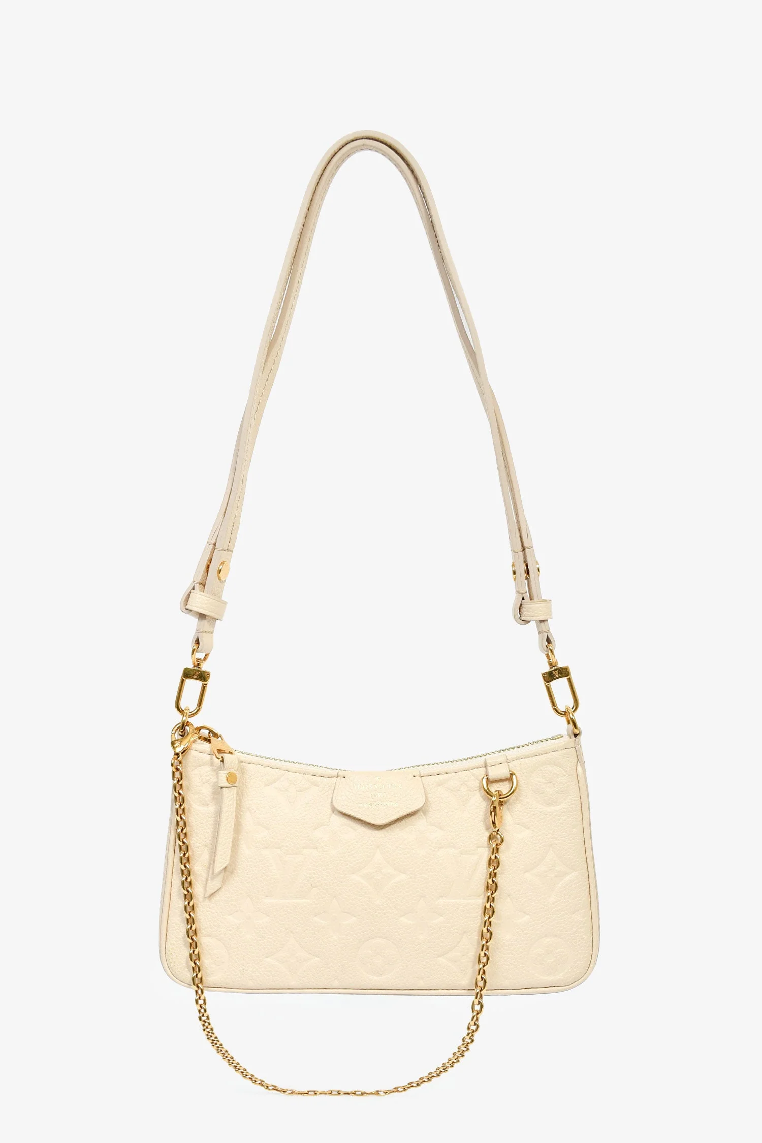 Louis Vuitton Cream Monogram Empreinte 'Easy Pouch' On Strap Bag - Image 7
