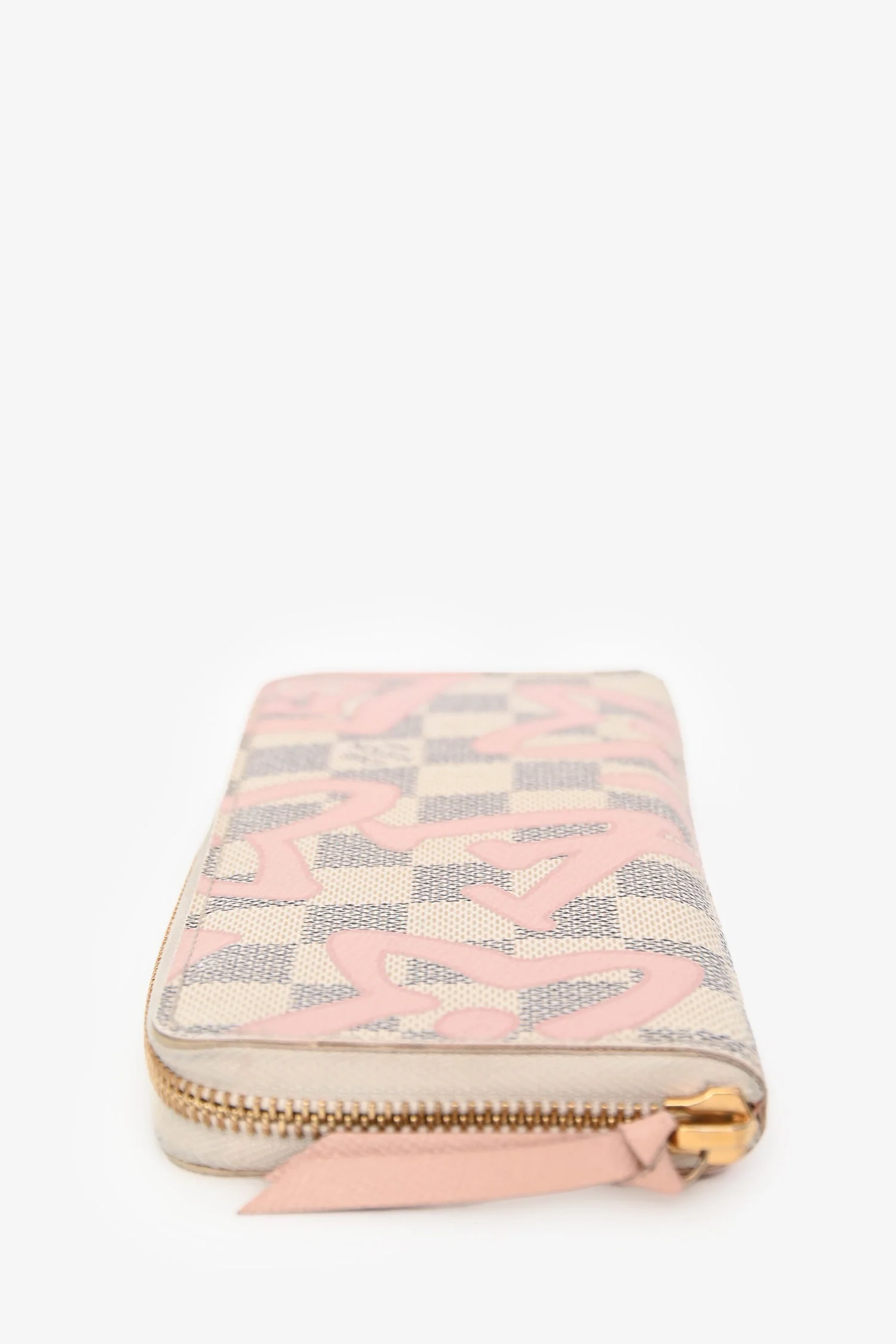 Louis Vuitton Damier Azur/Pink Zippy Logo Long Wallet - Image 4