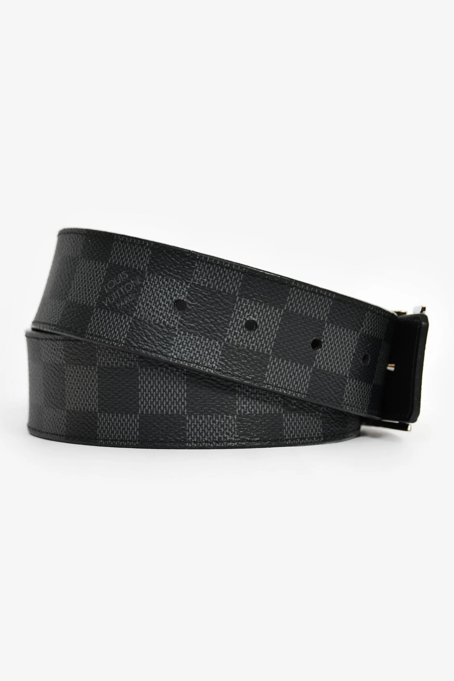 Louis Vuitton Damier Eclipse LV Buckle Belt Size 80 - Image 4