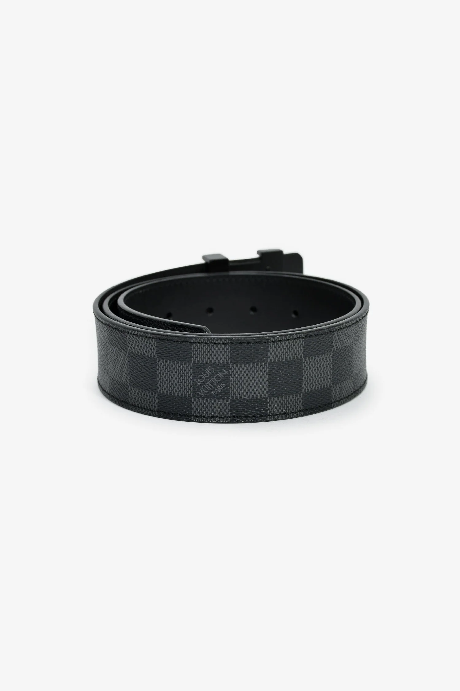 Louis Vuitton Damier Graphite LV Initiales Belt Size 85 - Image 3