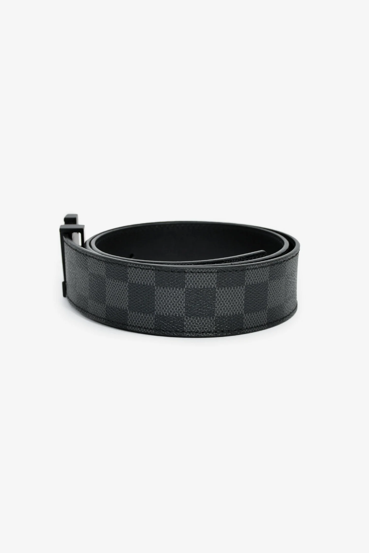 Louis Vuitton Damier Graphite LV Initiales Belt Size 85 - Image 4