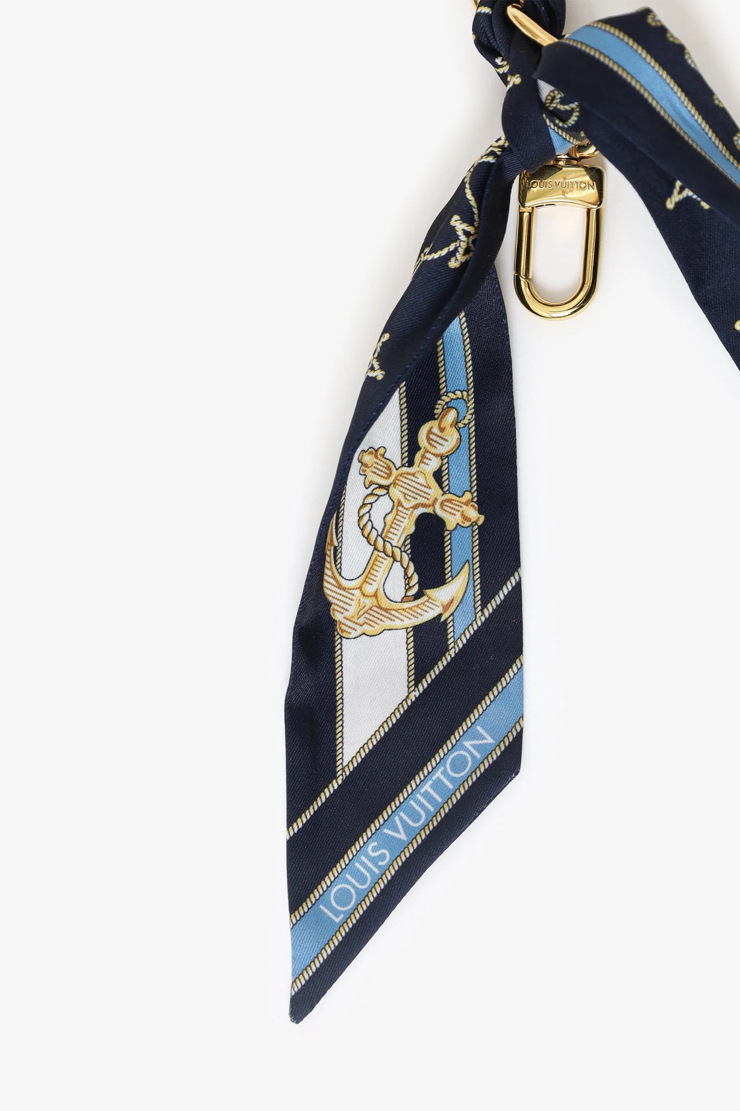 Louis Vuitton Gold Tone Silk Braided Nautical Bag Charm - Image 2
