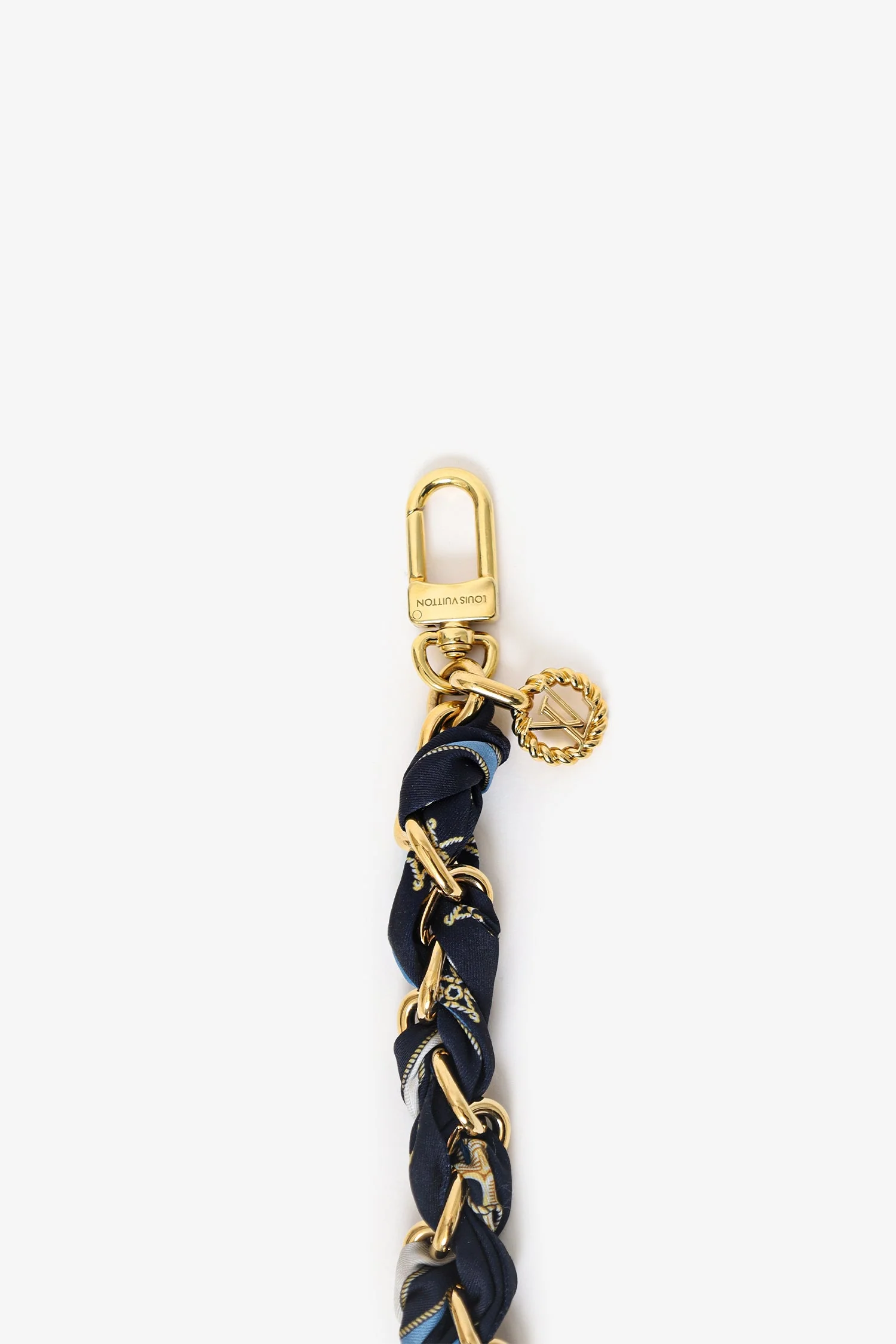 Louis Vuitton Gold Tone Silk Braided Nautical Bag Charm - Image 3
