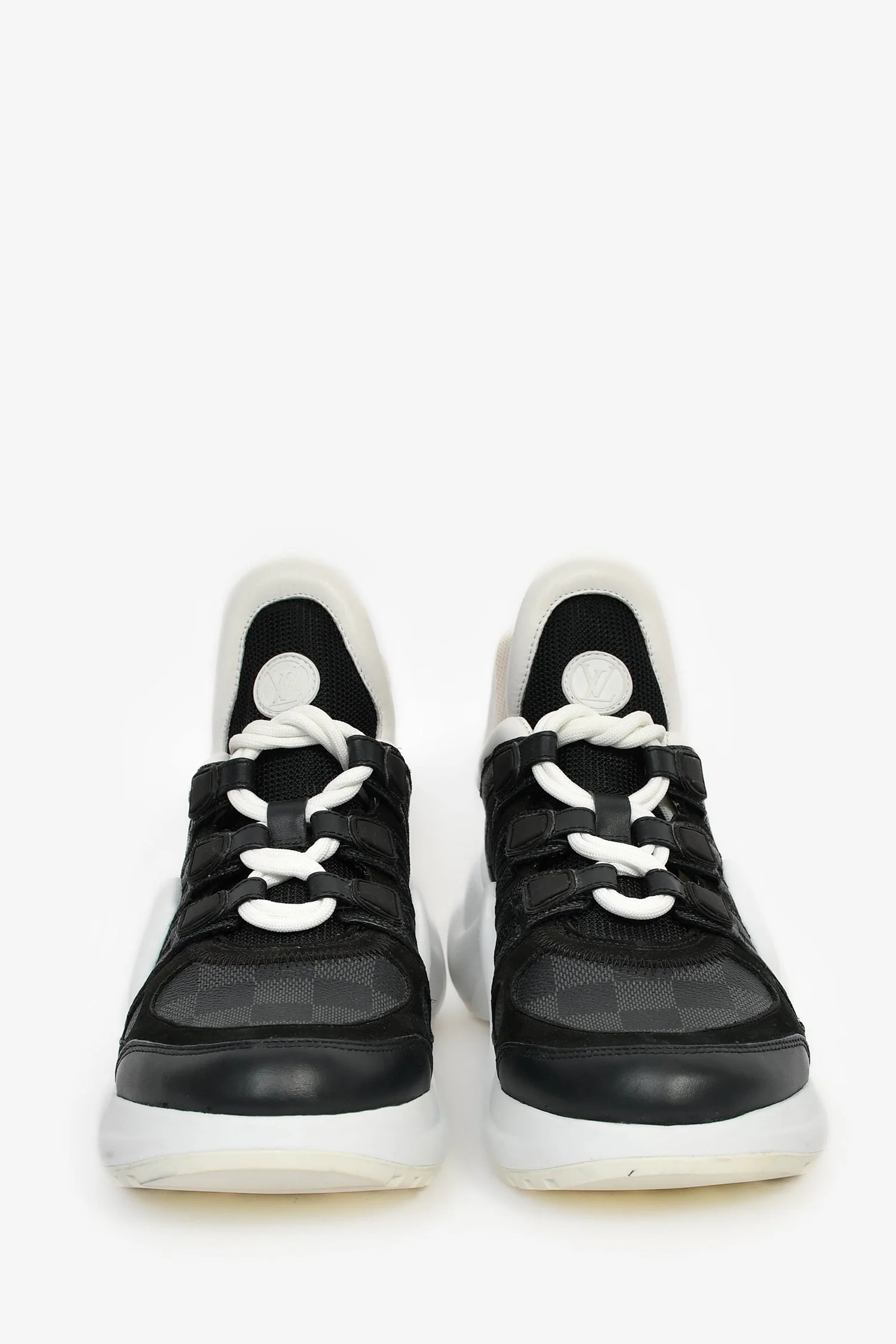 Louis Vuitton Graphite Damier 'Archlight' Sneakers Size 38 - Image 3