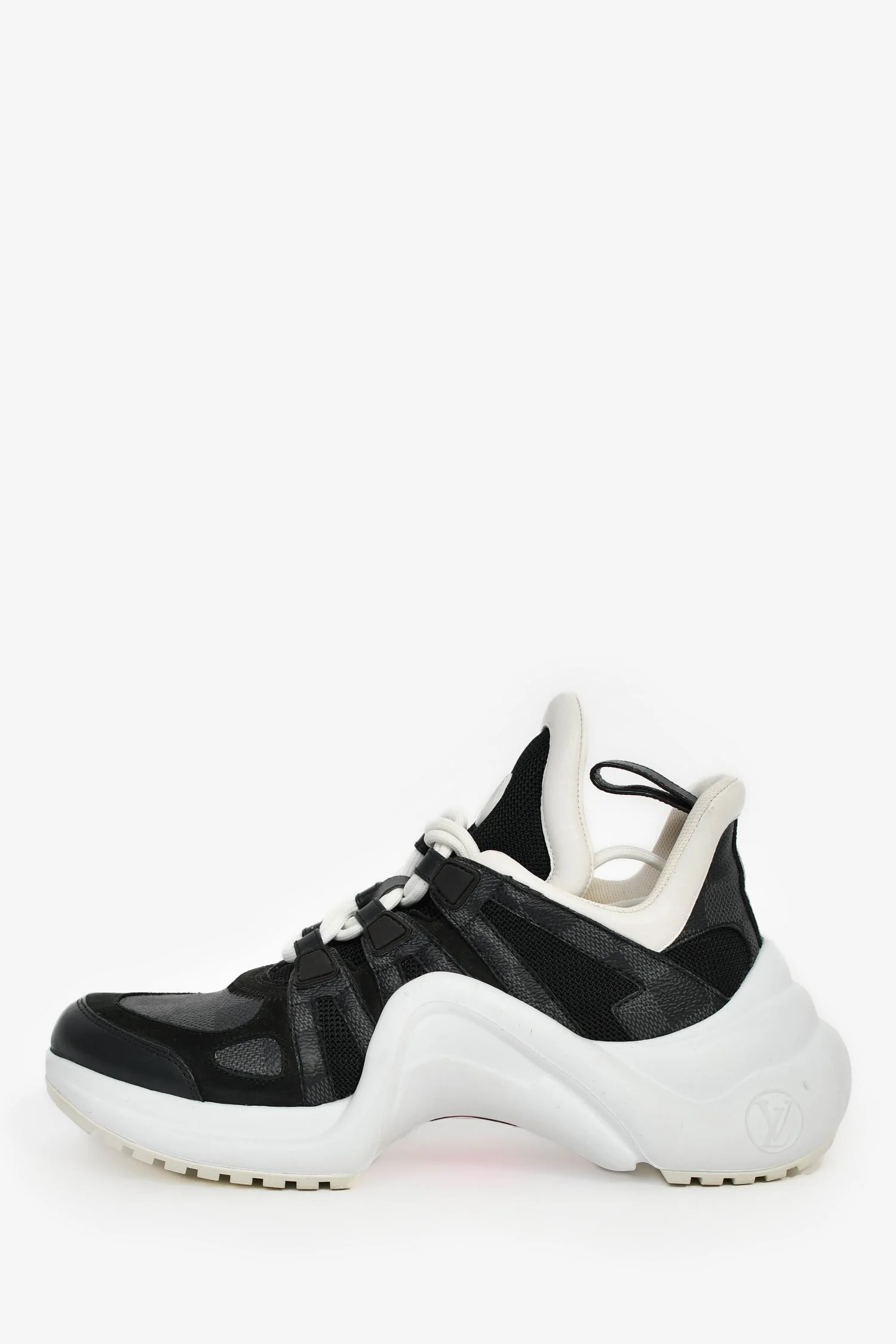 Louis Vuitton Graphite Damier 'Archlight' Sneakers Size 38 - Image 4