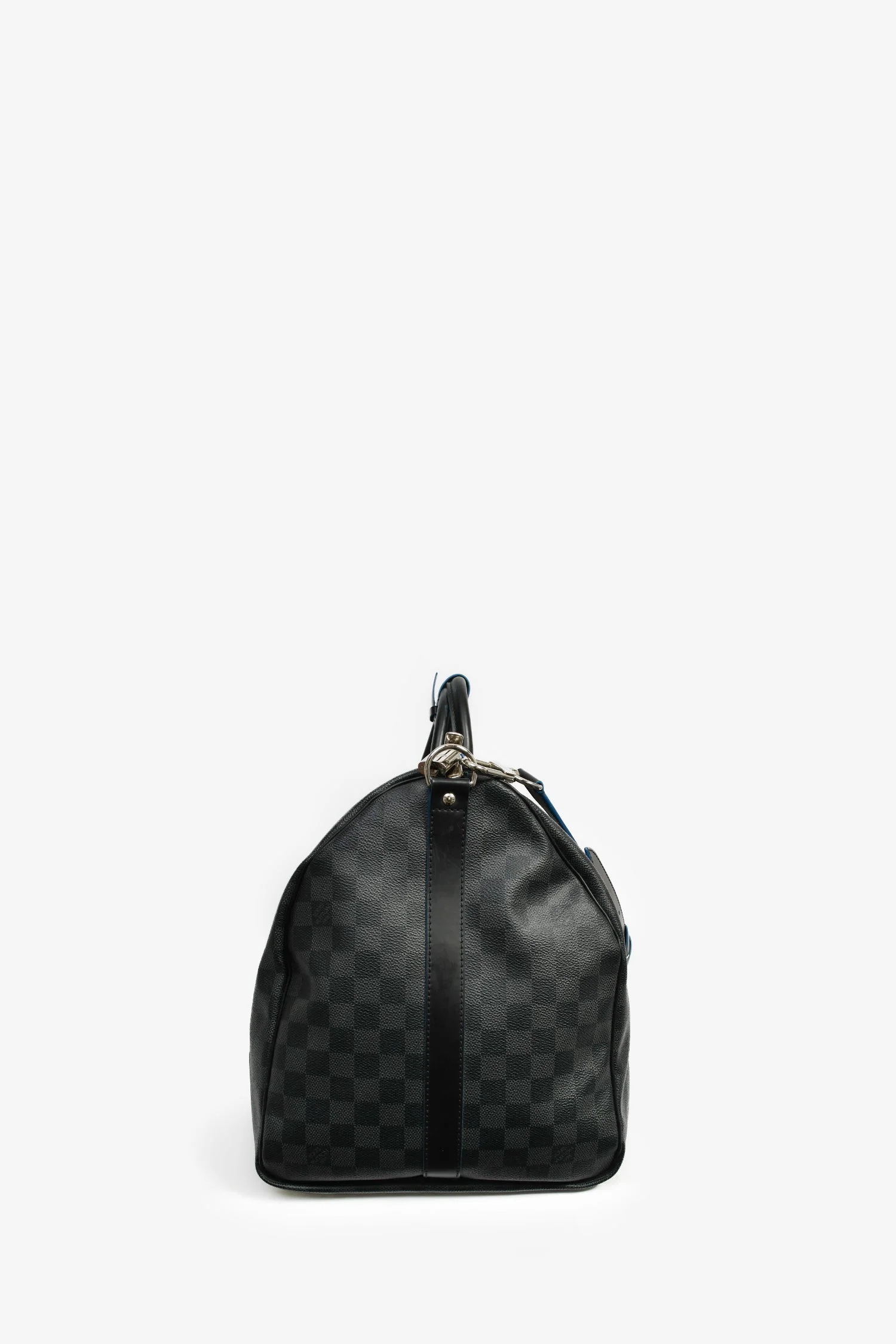 Louis Vuitton Graphite Damier Blue Lined Keepall 55 - Image 4