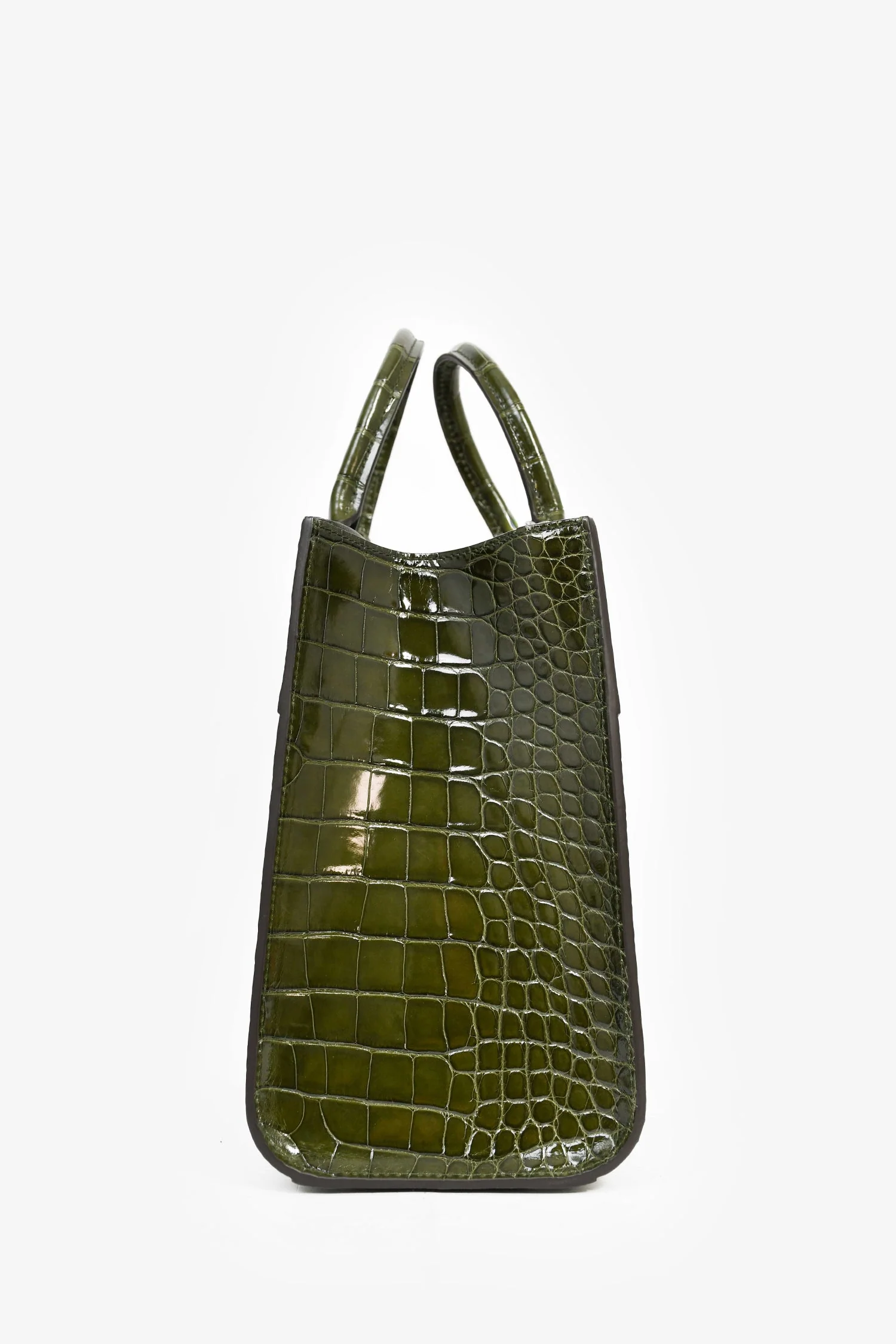 Louis Vuitton Green Alligator Mississippiensis City Steamer MM Top Handle with Strap - Image 4