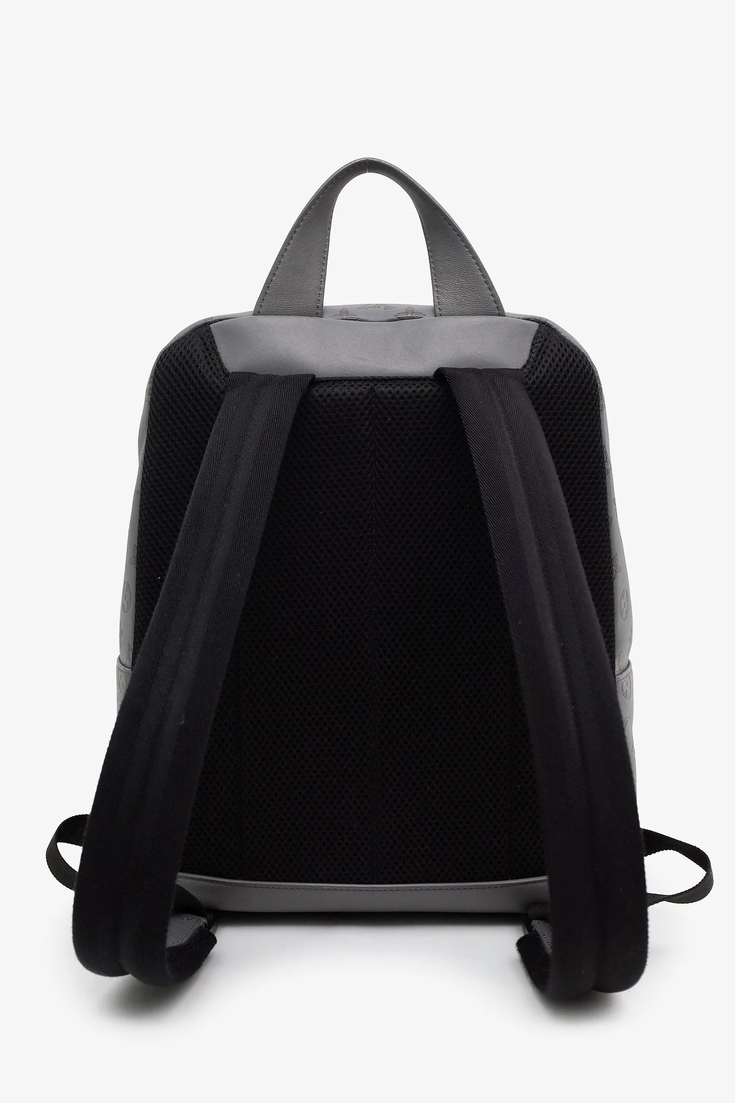 Louis Vuitton Grey Calfskin Monogram Shadow Racer Backpack - Image 3
