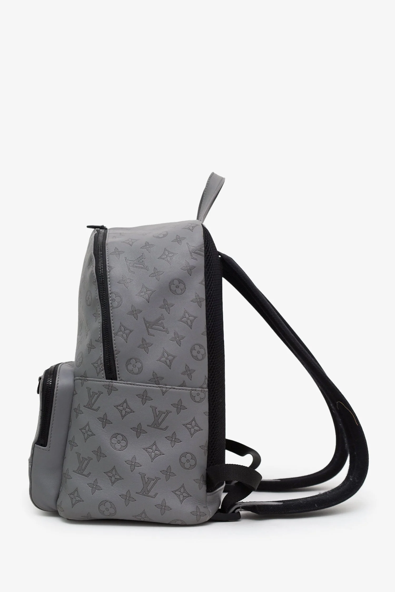 Louis Vuitton Grey Calfskin Monogram Shadow Racer Backpack - Image 5