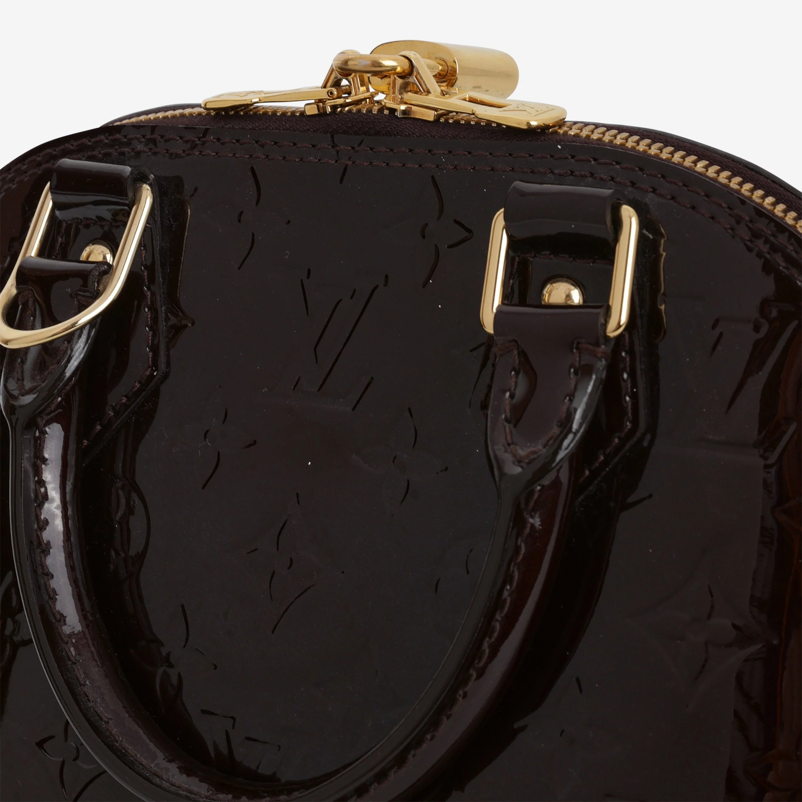Louis Vuitton Alma BB - Amarante Vernis | Gold Hardware - Image 4