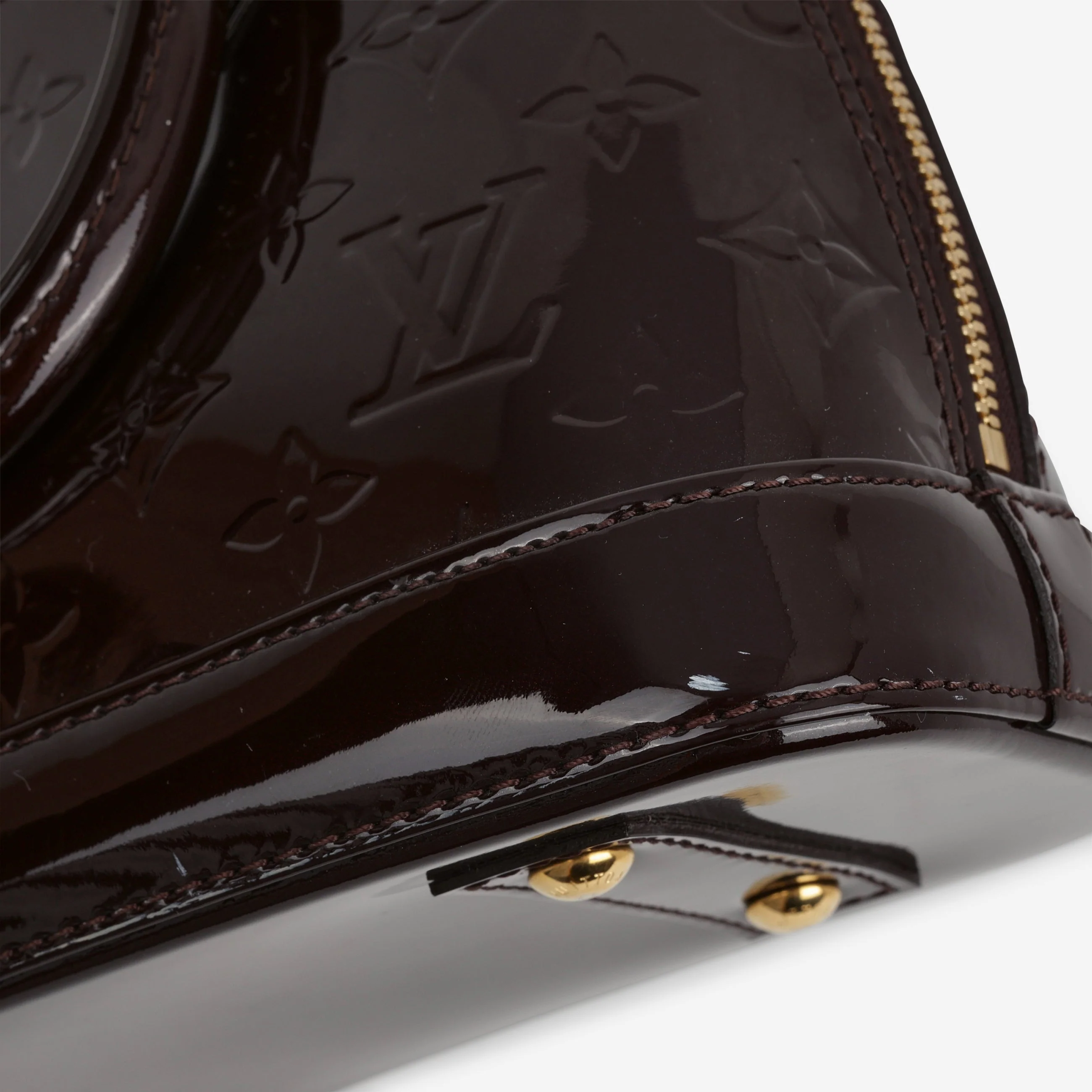 Louis Vuitton Alma BB - Amarante Vernis | Gold Hardware - Image 6