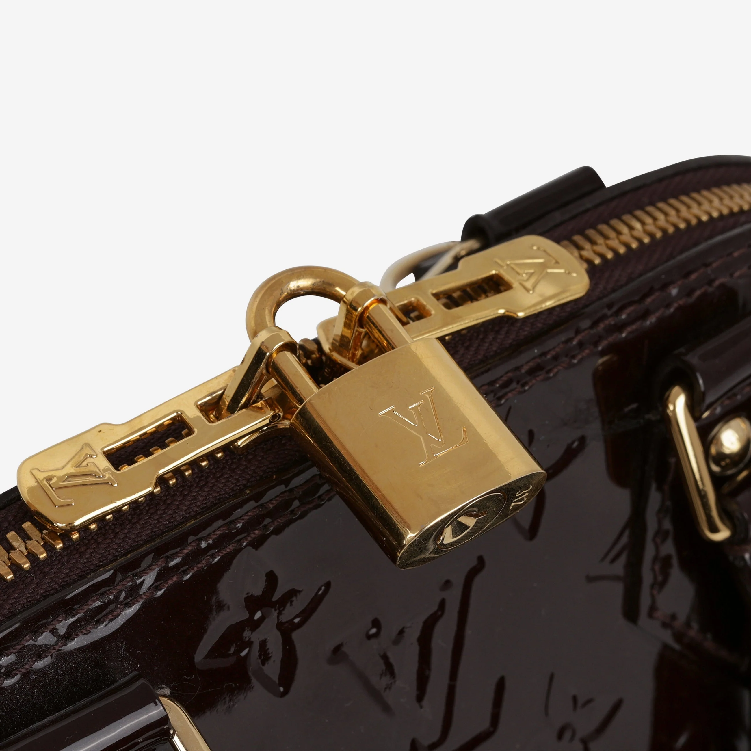 Louis Vuitton Alma BB - Amarante Vernis | Gold Hardware - Image 9
