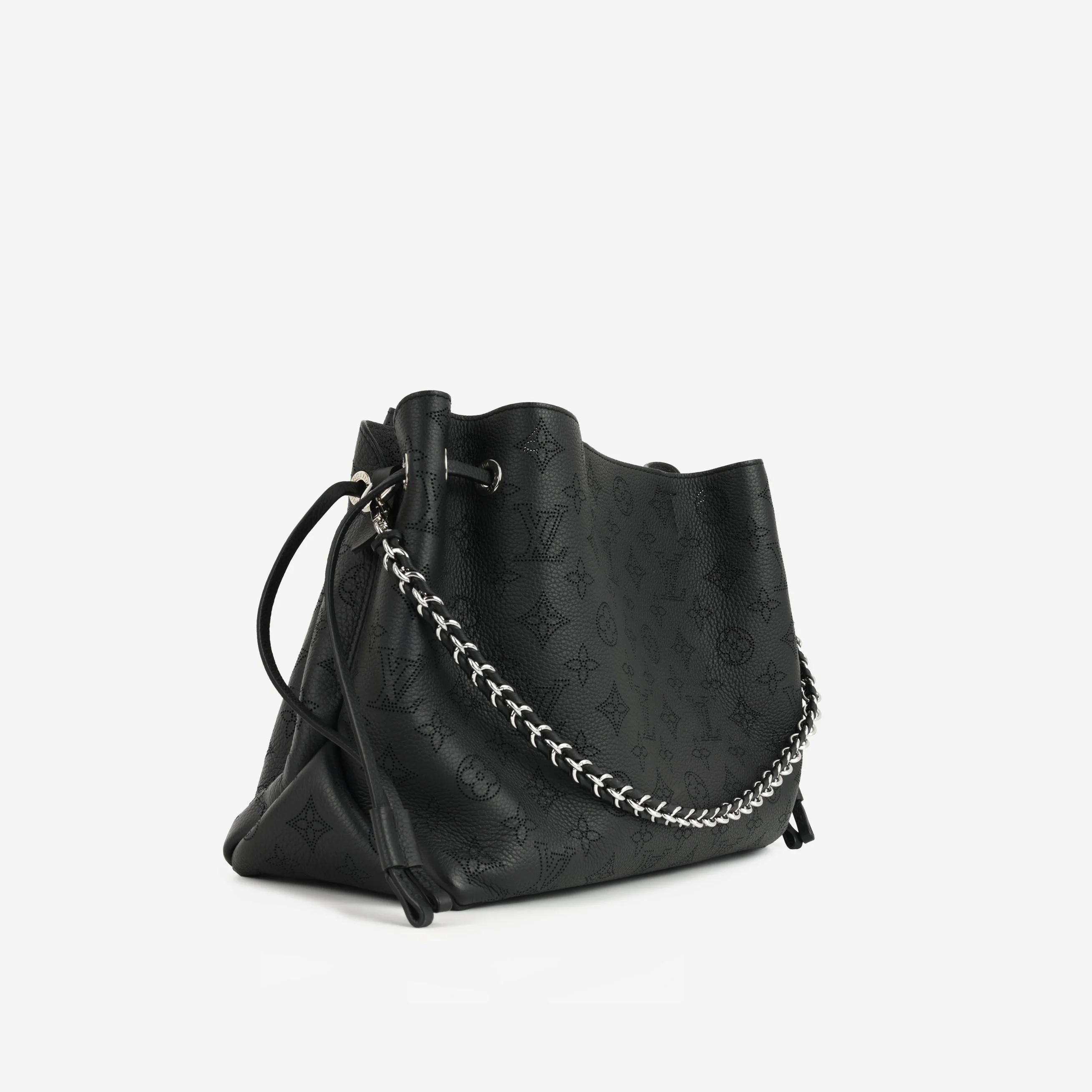 Louis Vuitton Bella Tote - Black Mahina | Silver Hardware - Image 2