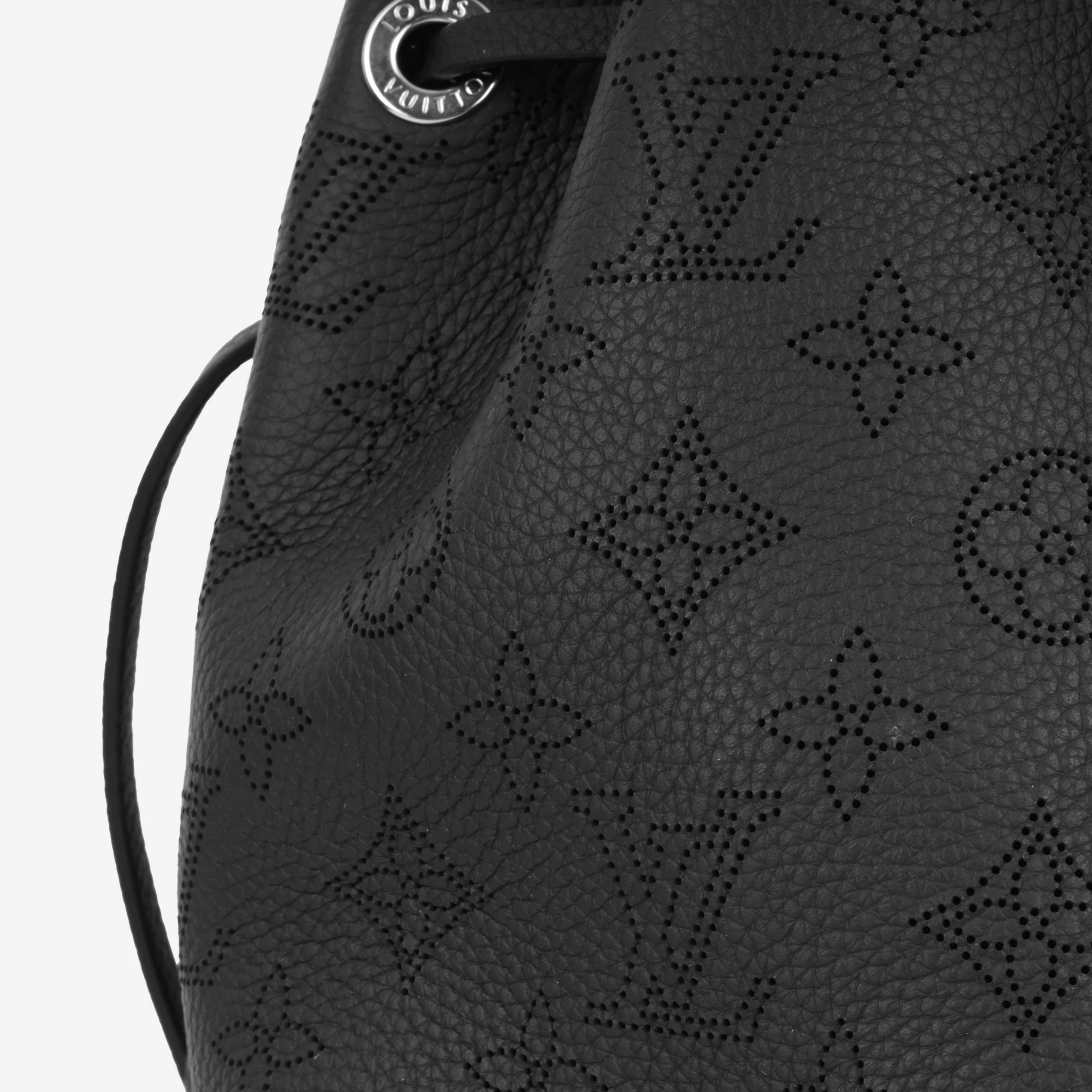 Louis Vuitton Bella Tote - Black Mahina | Silver Hardware - Image 8