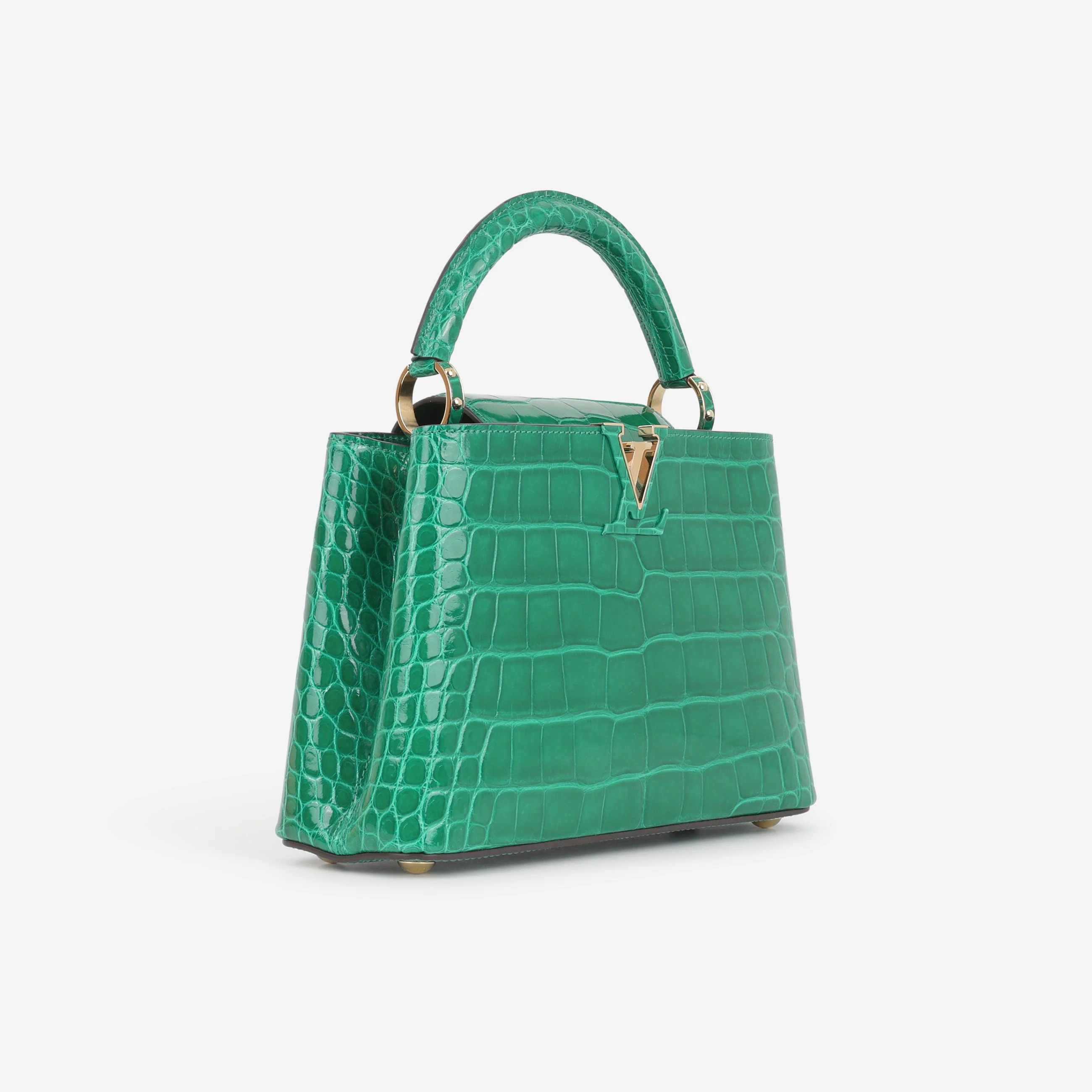 Louis Vuitton Capucines BB - Emerald Alligator | Gold Hardware - Image 2