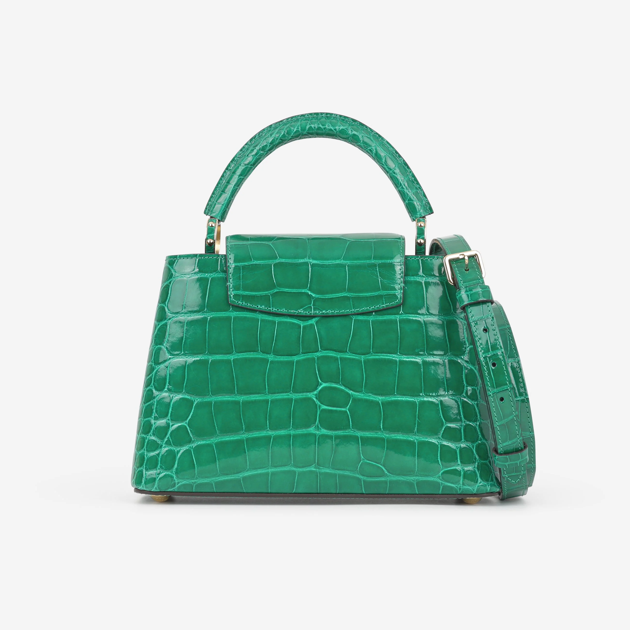 Louis Vuitton Capucines BB - Emerald Alligator | Gold Hardware - Image 3
