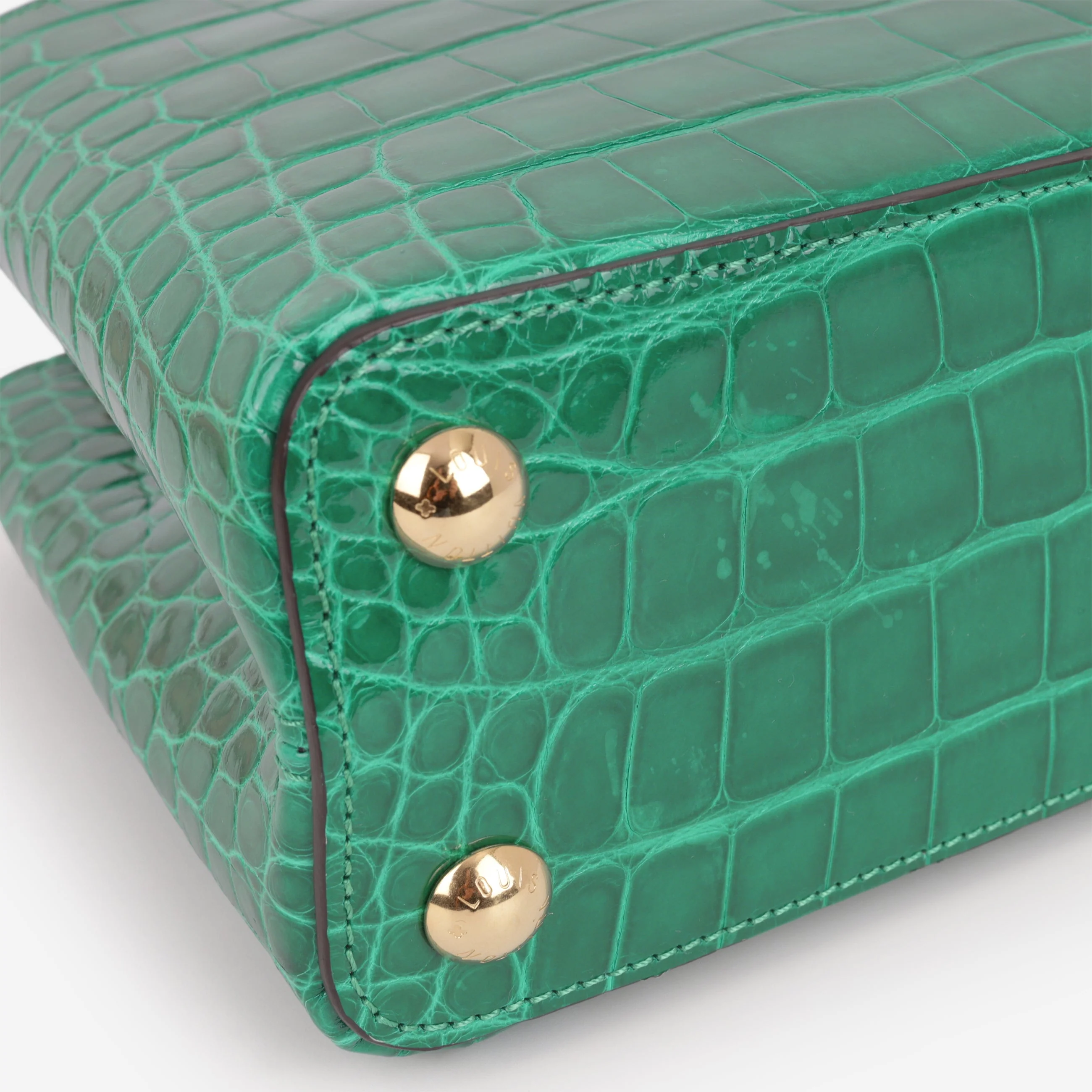 Louis Vuitton Capucines BB - Emerald Alligator | Gold Hardware - Image 5