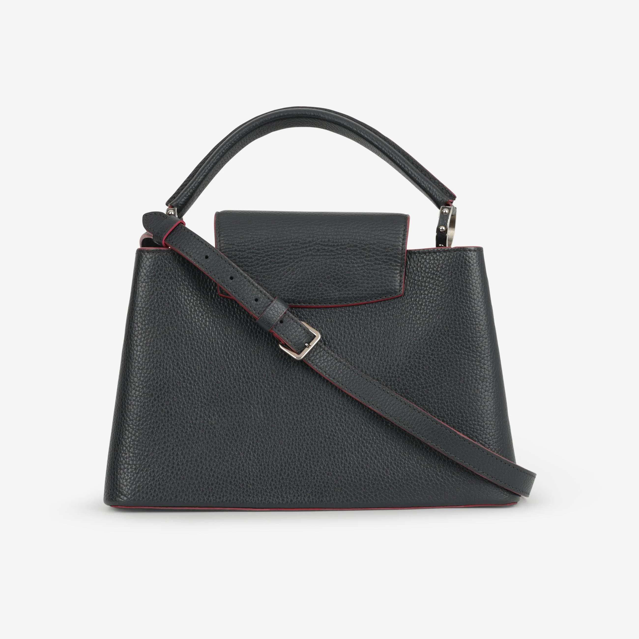 Louis Vuitton Capucines MM - Black Taurillon / Pink Trim | Silver Hardware - Image 3