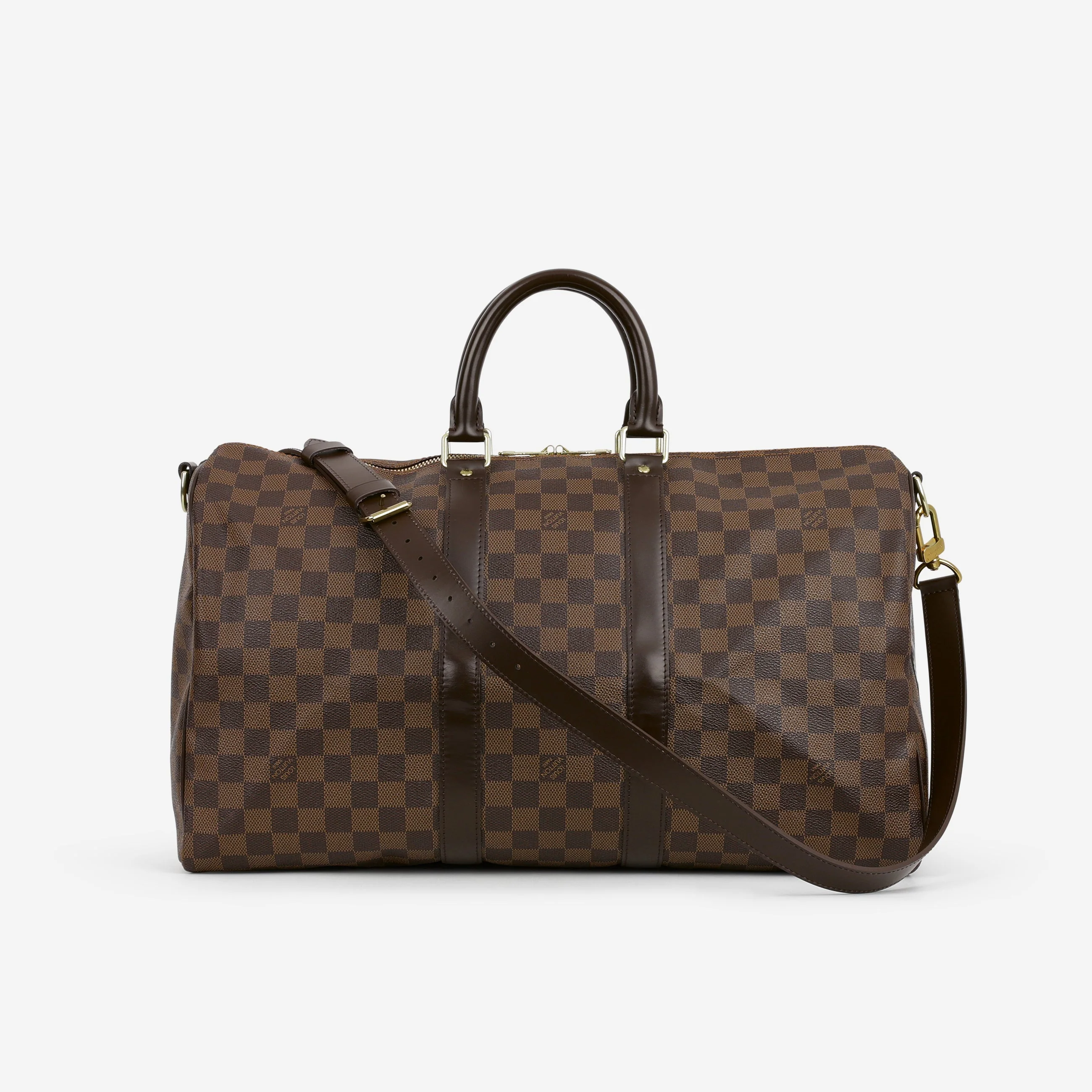 Louis Vuitton Keepall Bandoulière 45 - Damier Ebene | Gold Hardware - Image 2