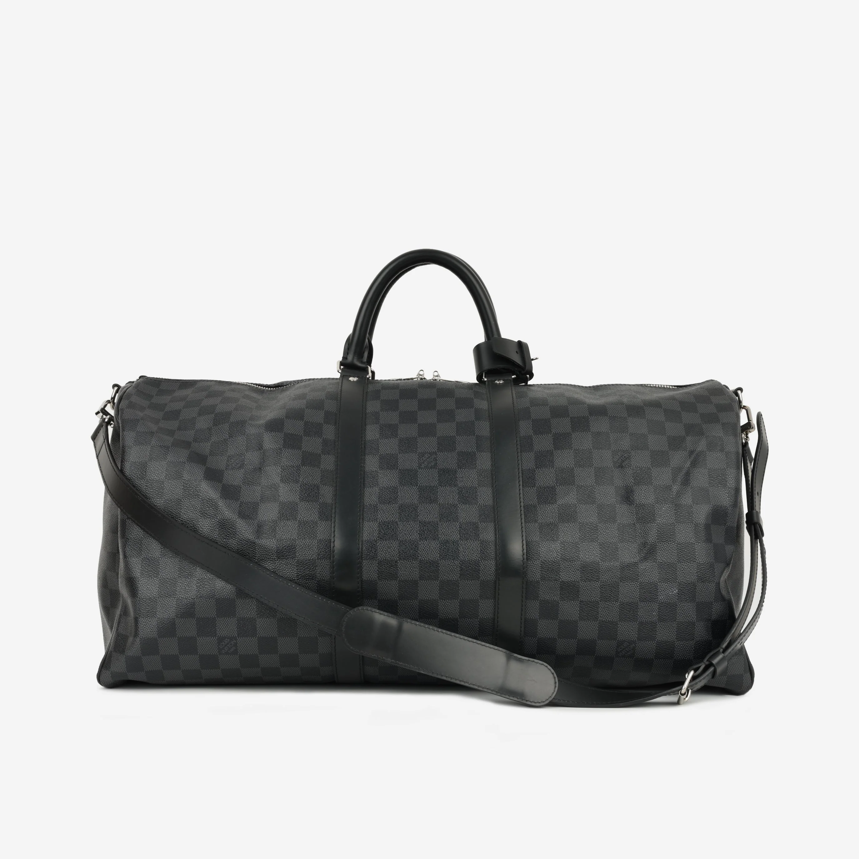 Louis Vuitton Keepall Bandoulière 55 - Damier Graphite | Silver Hardware - Image 16