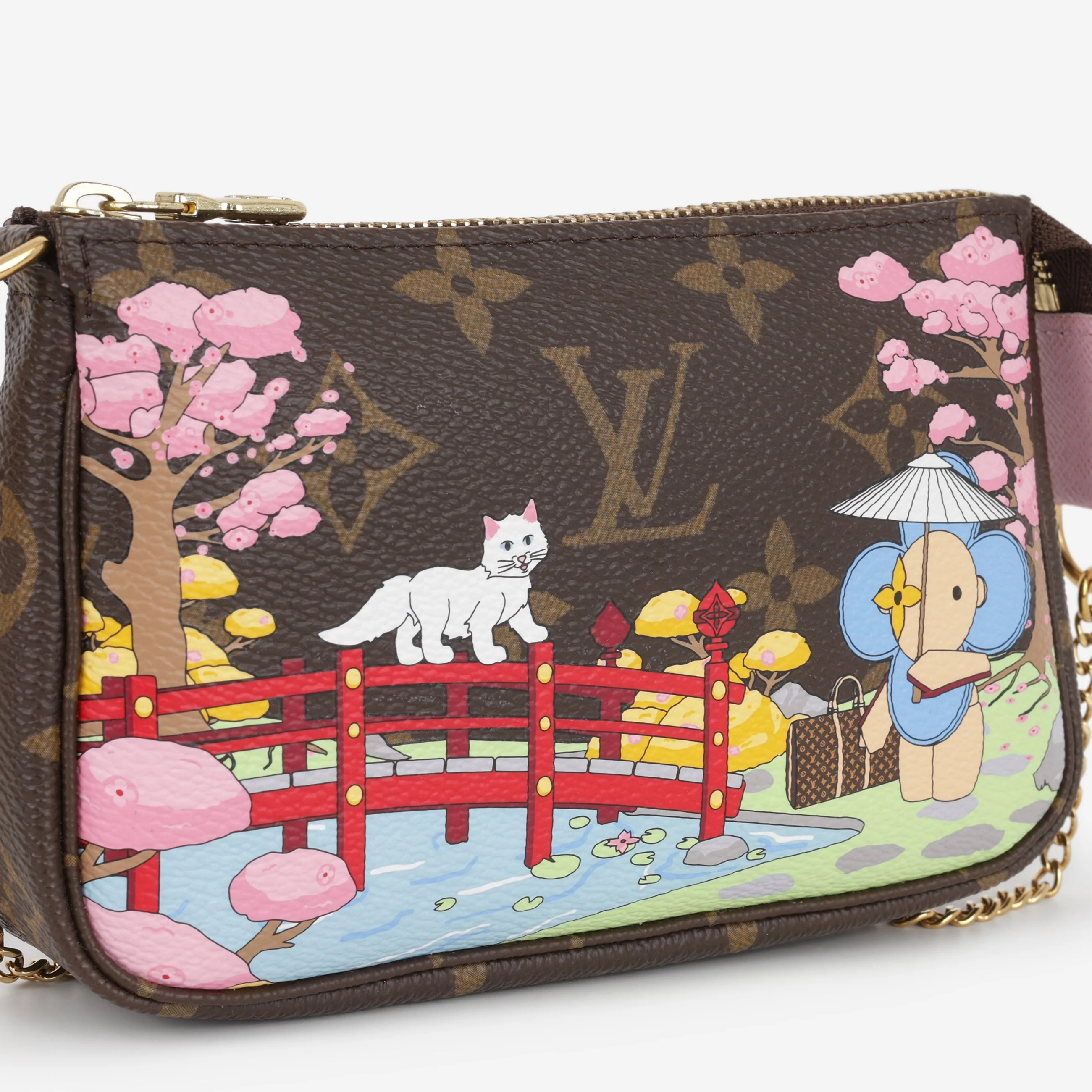 Louis Vuitton Mini Pochette Accessoires - "Vivienne in Japan" Monogram | Gold Hardware - Image 6