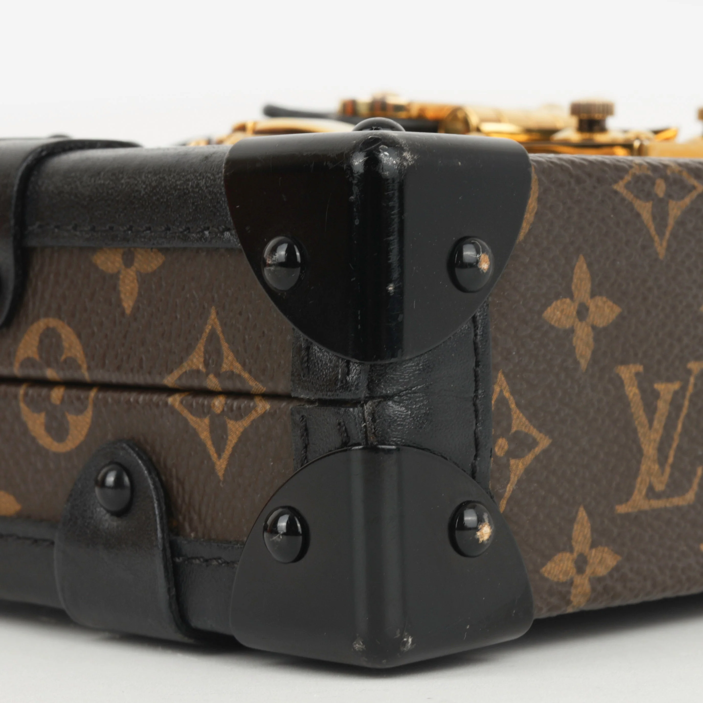 Louis Vuitton Petite Malle - Monogram Canvas / Black Trim | Gold Hardware - Image 14