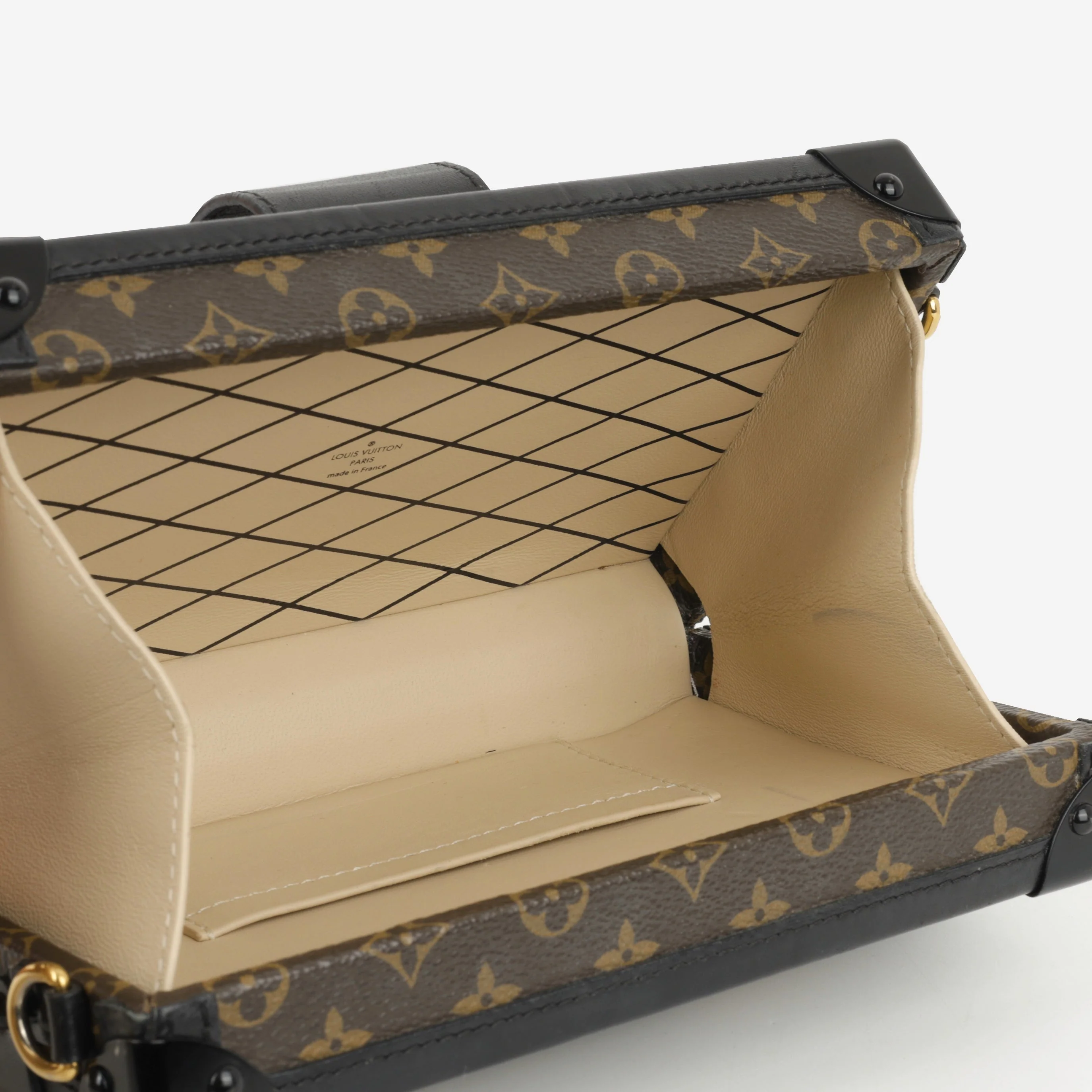 Louis Vuitton Petite Malle - Monogram Canvas / Black Trim | Gold Hardware - Image 4