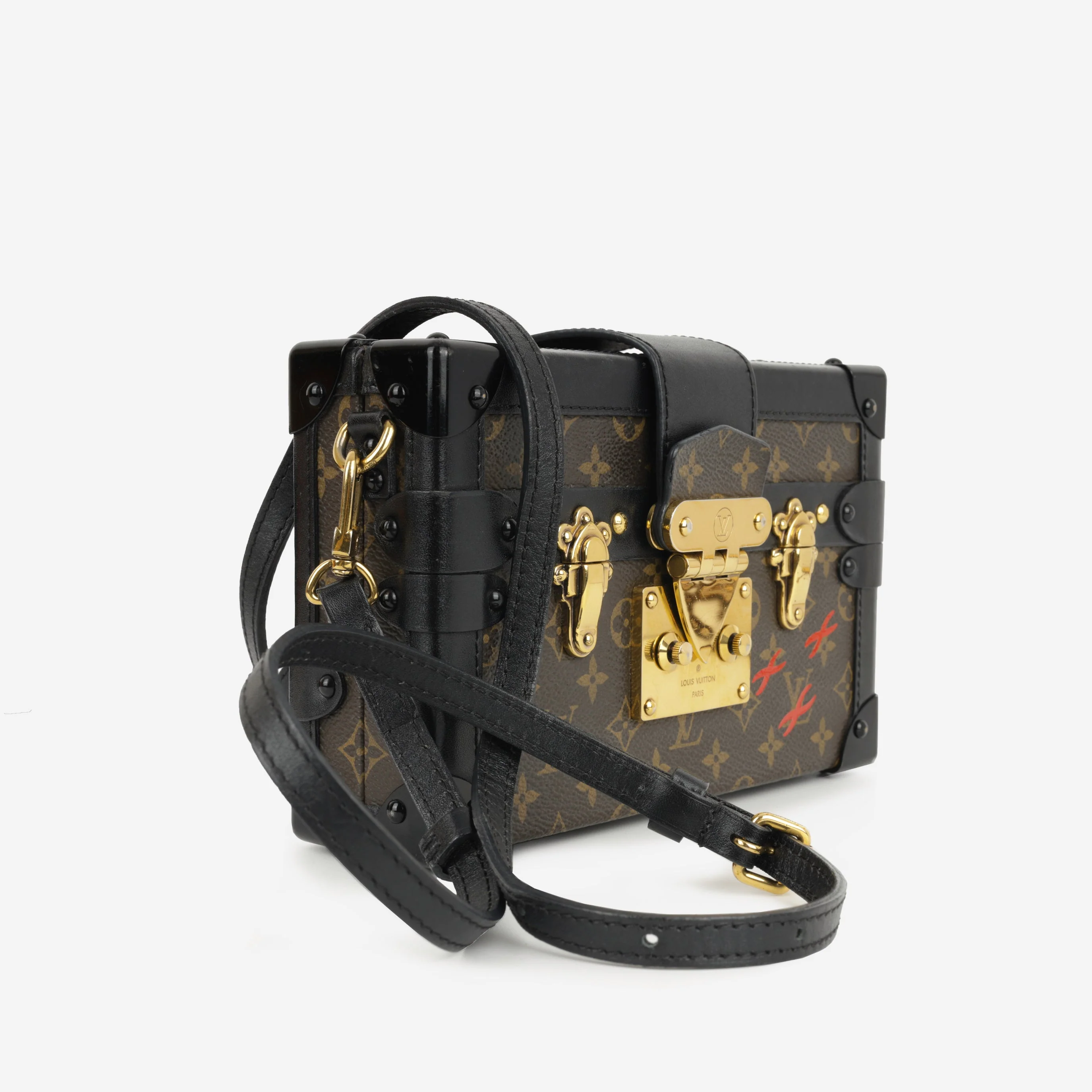 Louis Vuitton Petite Malle - Monogram Canvas / Black Trim | Gold Hardware - Image 5