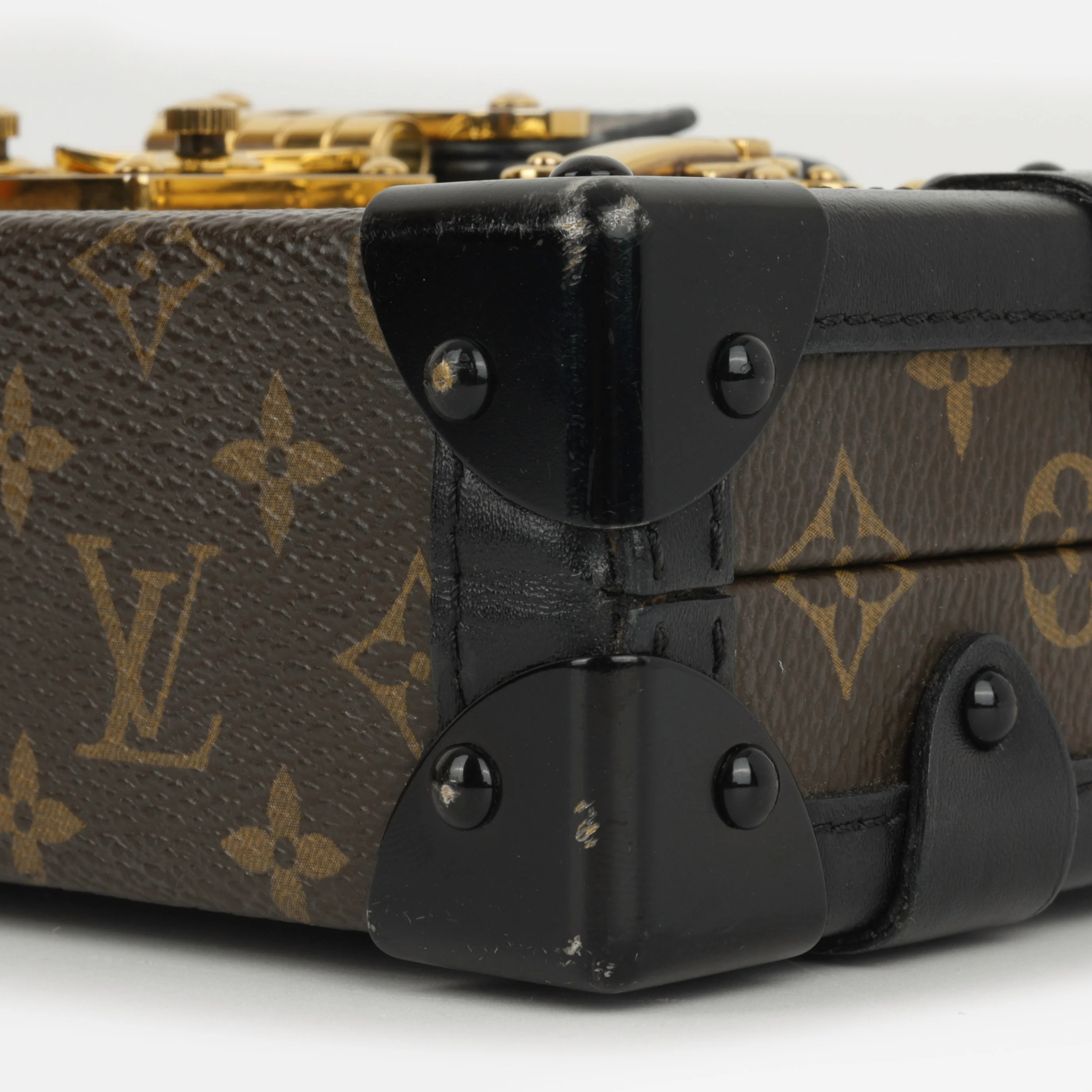 Louis Vuitton Petite Malle - Monogram Canvas / Black Trim | Gold Hardware - Image 8