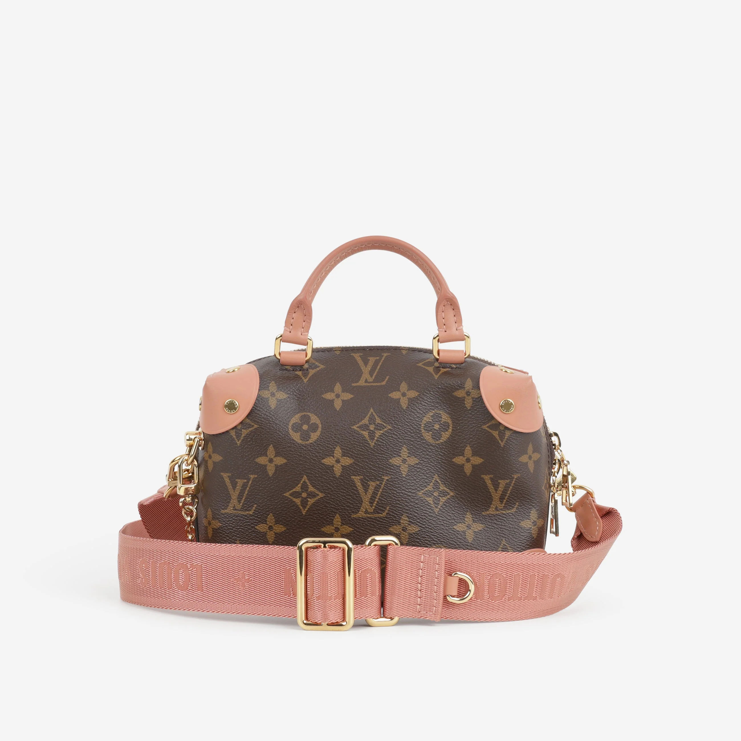 Louis Vuitton Petite Malle Souple - Monogram / Peach Trim | Gold Hardware - Image 3