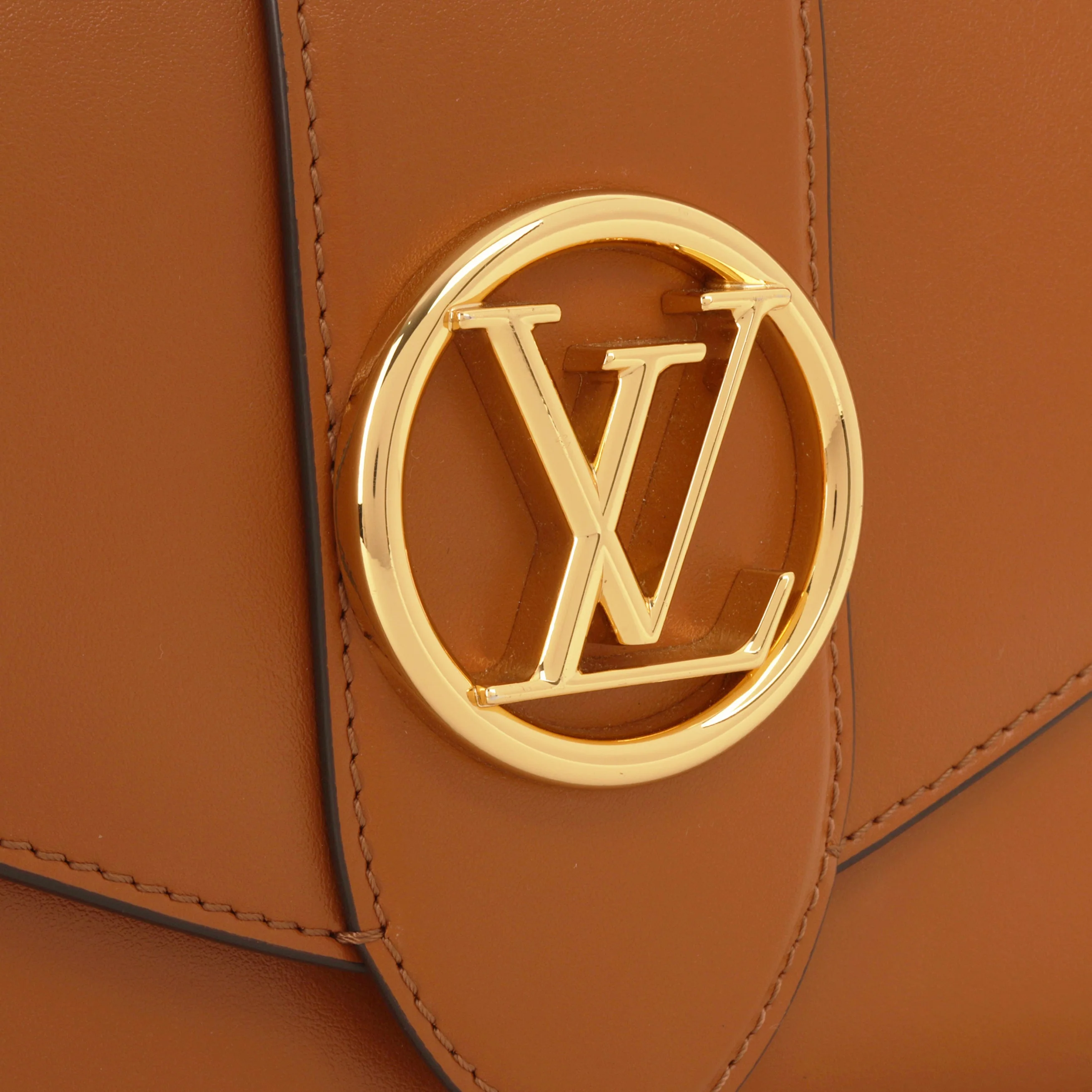 Louis Vuitton Pont 9 Shoulder Bag - Caramel Box Calf | Gold Hardware - Image 7