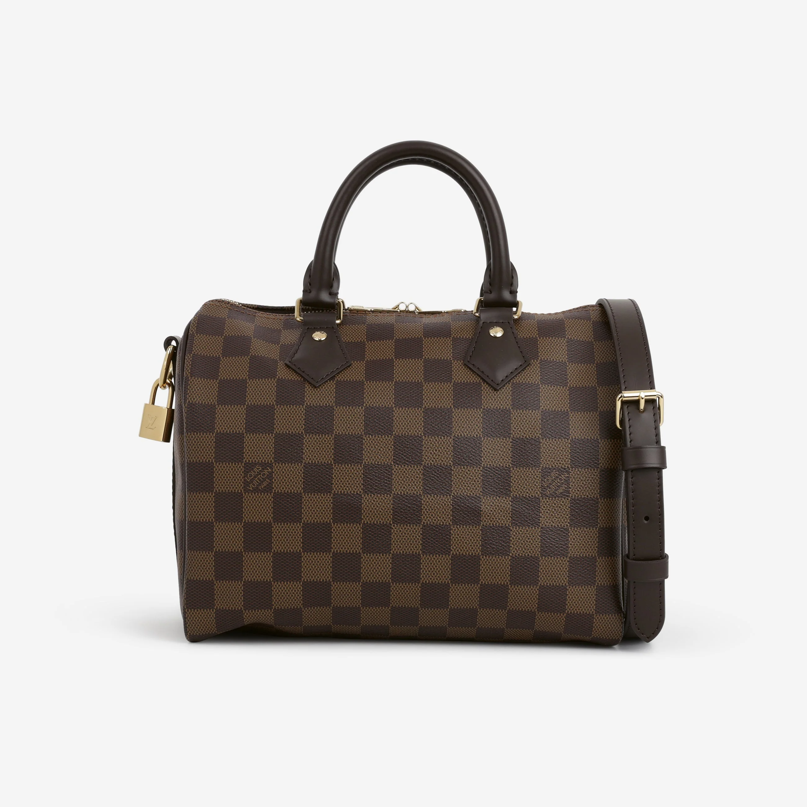 Louis Vuitton Speedy 25 Bandoulière - Damier Ebene | Gold Hardware - Image 4