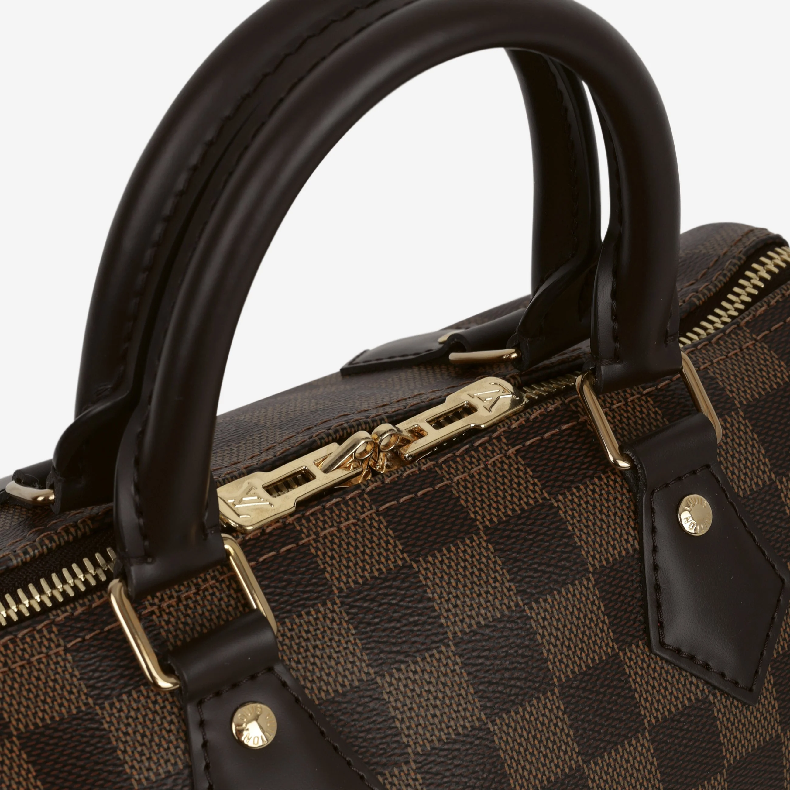 Louis Vuitton Speedy 25 Bandoulière - Damier Ebene | Gold Hardware - Image 6