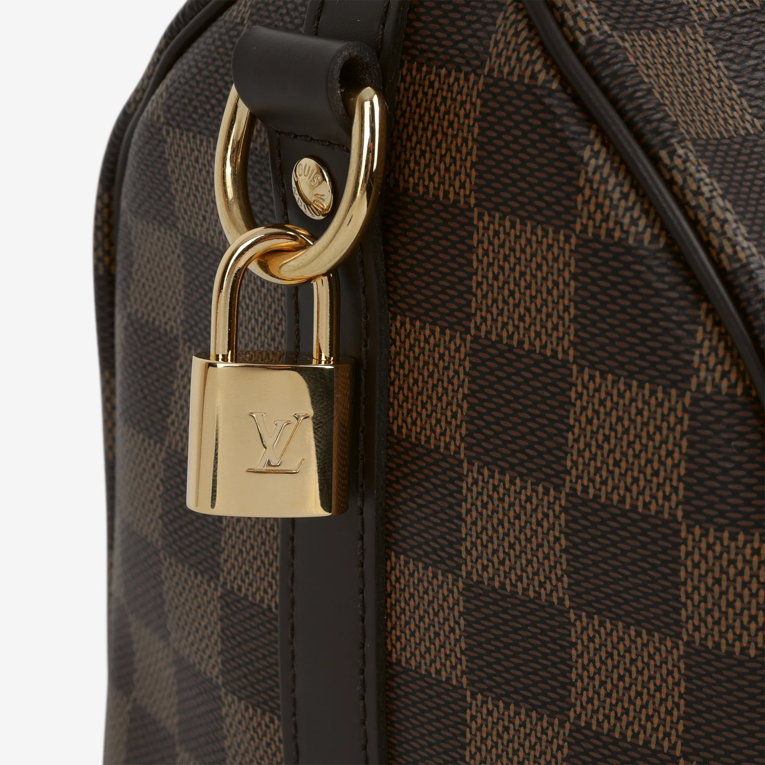 Louis Vuitton Speedy 25 Bandoulière - Damier Ebene | Gold Hardware - Image 9