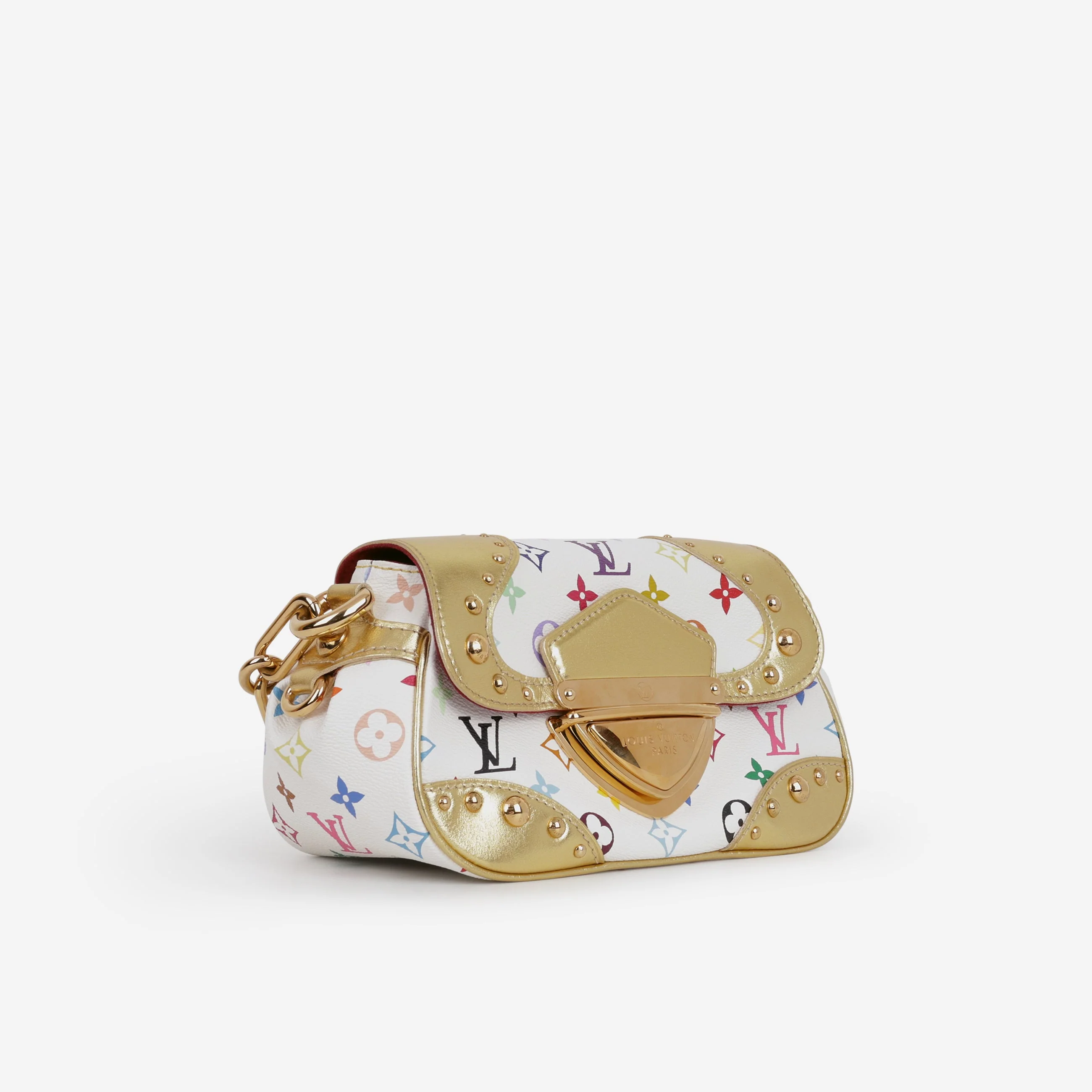 Louis Vuitton TK Marilyn Shoulder Bag - White Multicolore Canvas | Gold Hardware - Image 2