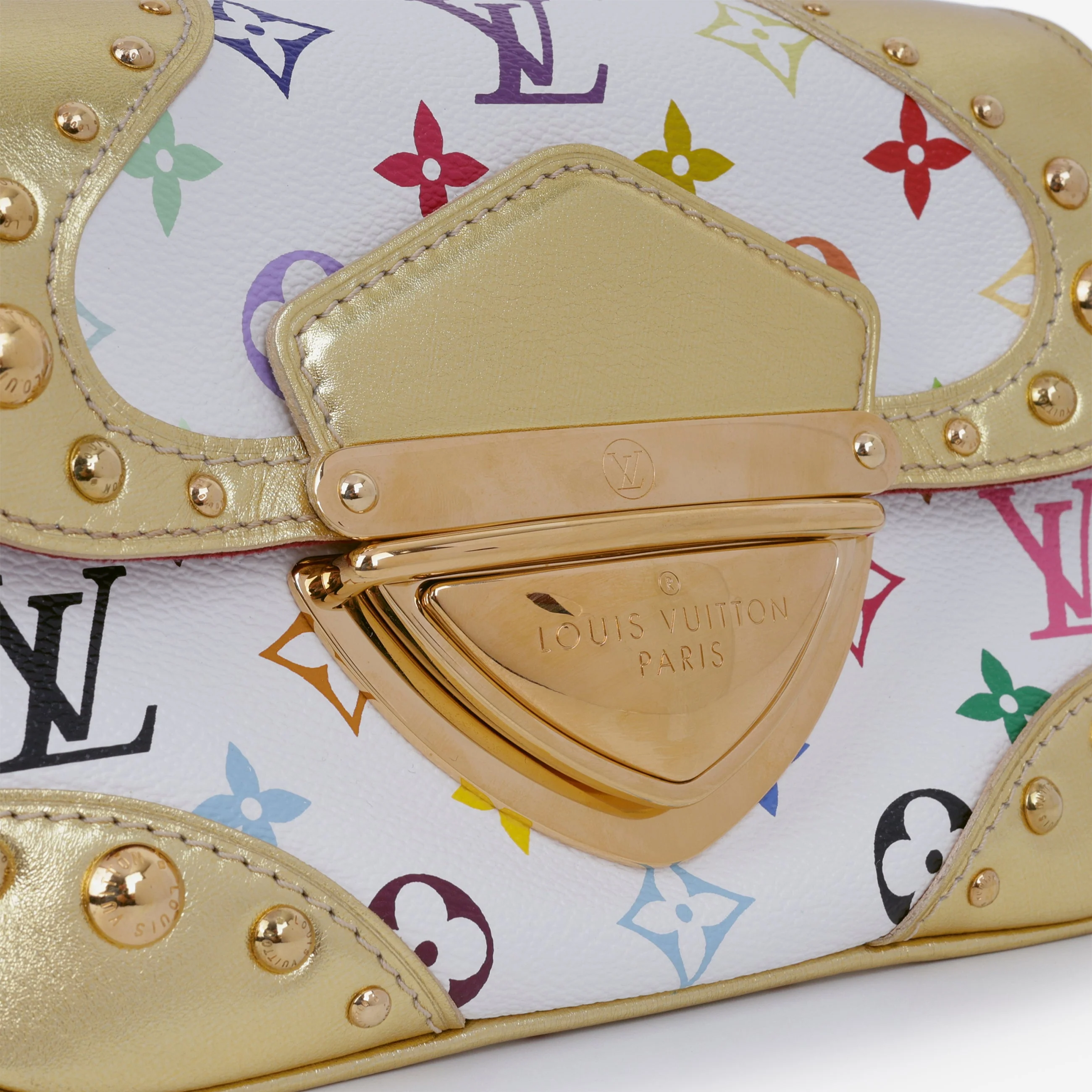 Louis Vuitton TK Marilyn Shoulder Bag - White Multicolore Canvas | Gold Hardware - Image 8