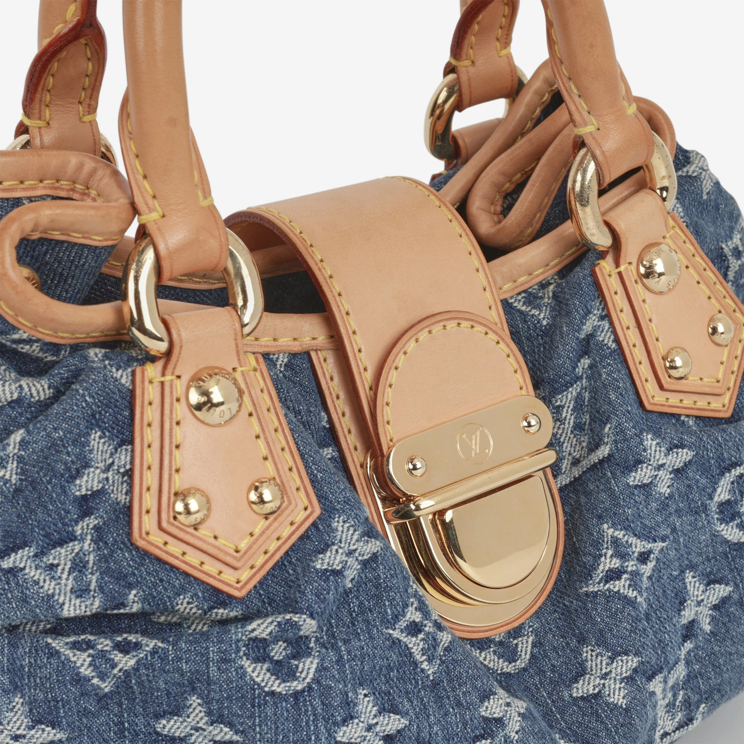 Louis Vuitton Vinatage Mini Pleaty - Denim Monogram | Gold Hardware - Image 8