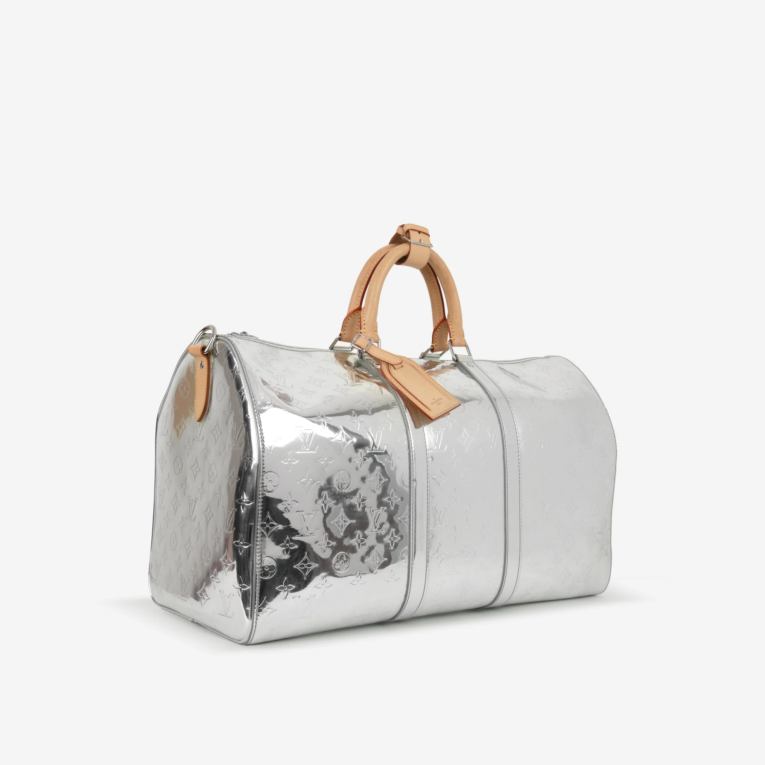 Louis Vuitton Virgil Abloh Keepall 50 - Silver Metallic Monogram - Image 2