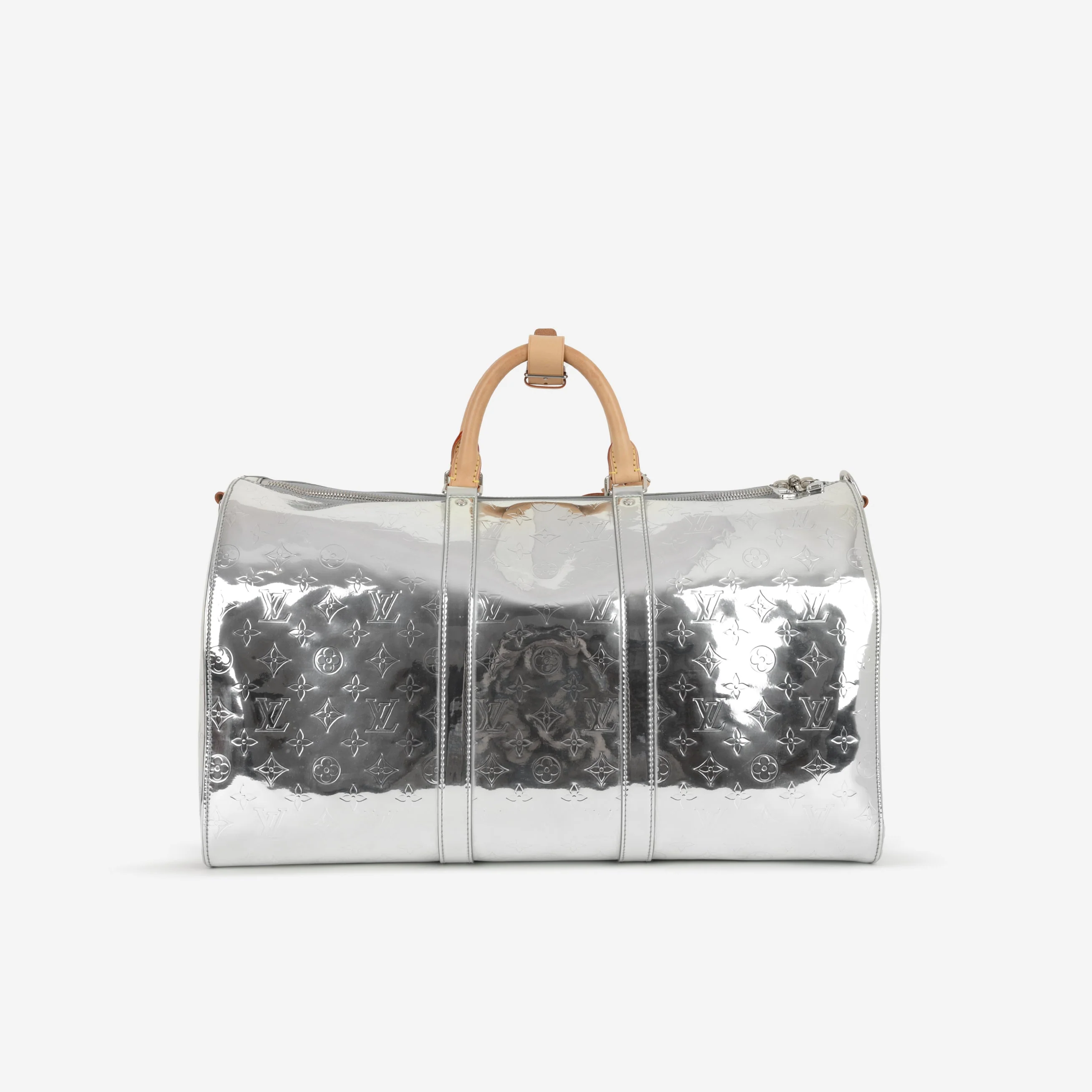 Louis Vuitton Virgil Abloh Keepall 50 - Silver Metallic Monogram - Image 3