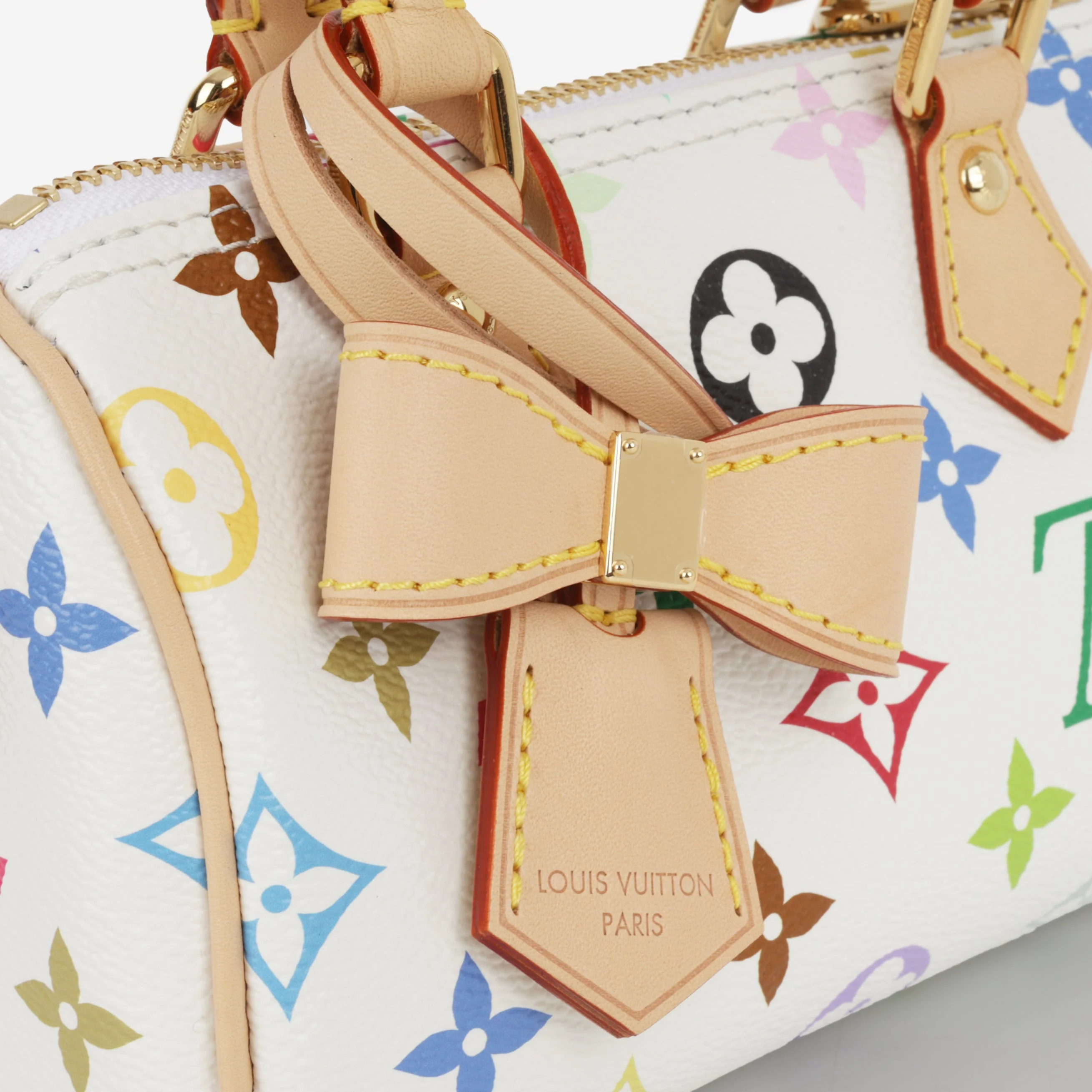Louis Vuitton X Takashi Murakami Nano Speedy - Multicolore Monogram | Gold Hardware - Image 7