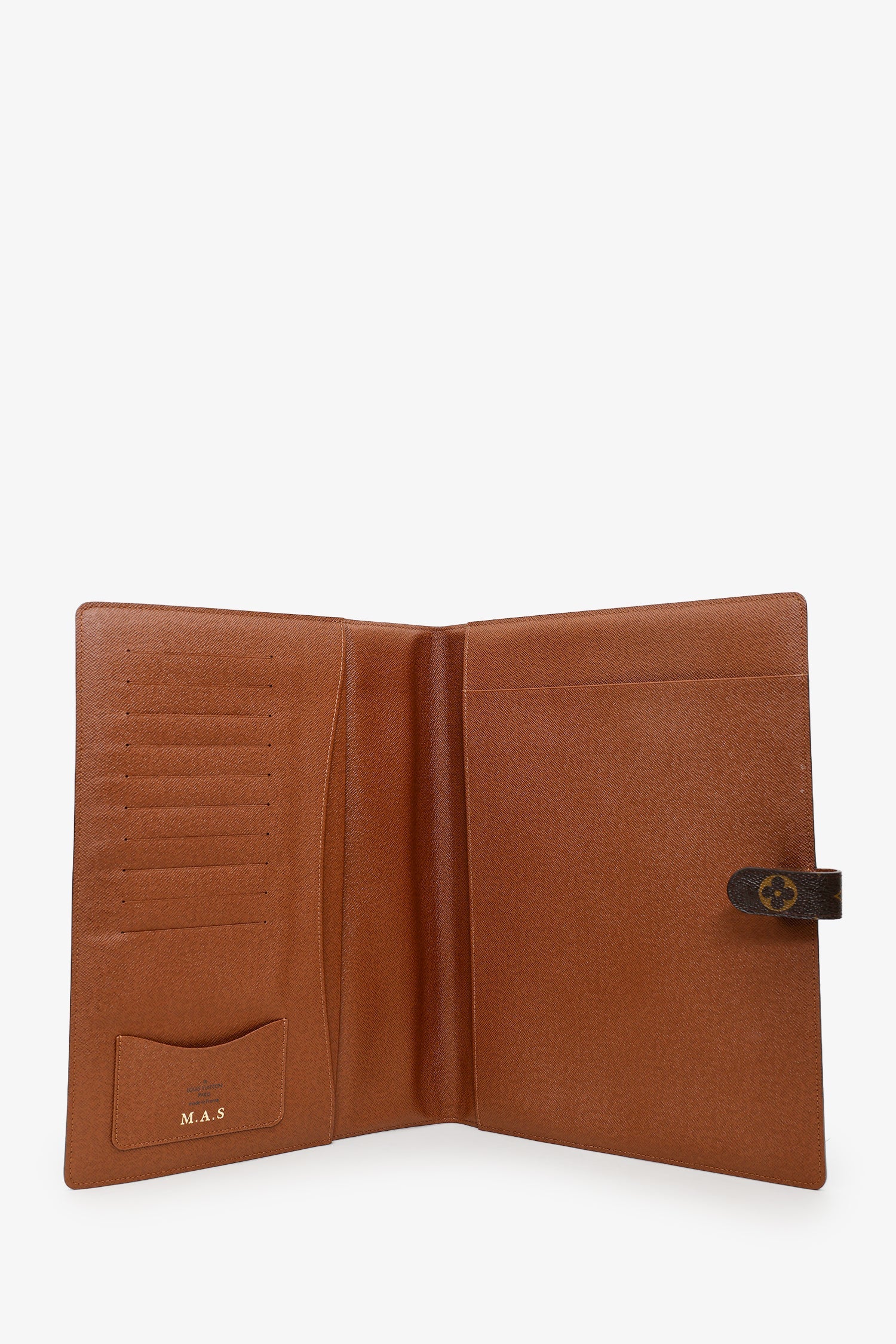 Louis Vuitton Monogram Canvas Large Desk A4 Bloc Agenda/Notebook Cover With Initial - Image 6