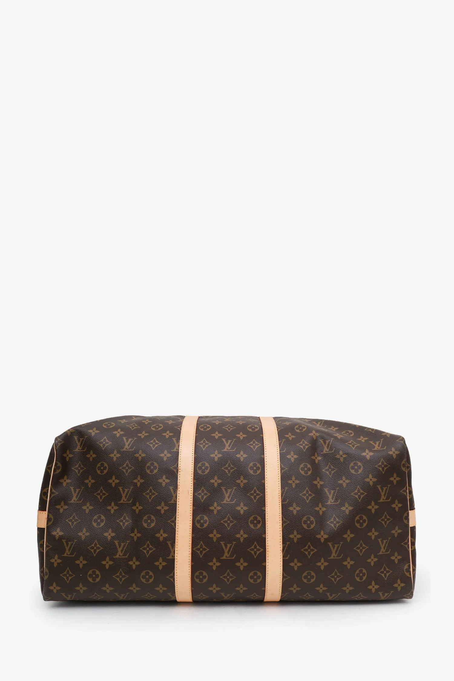 Louis Vuitton Monogram Canvas/Leather Keepall Bandoulière 55 With Strap (Microchip) - Image 5