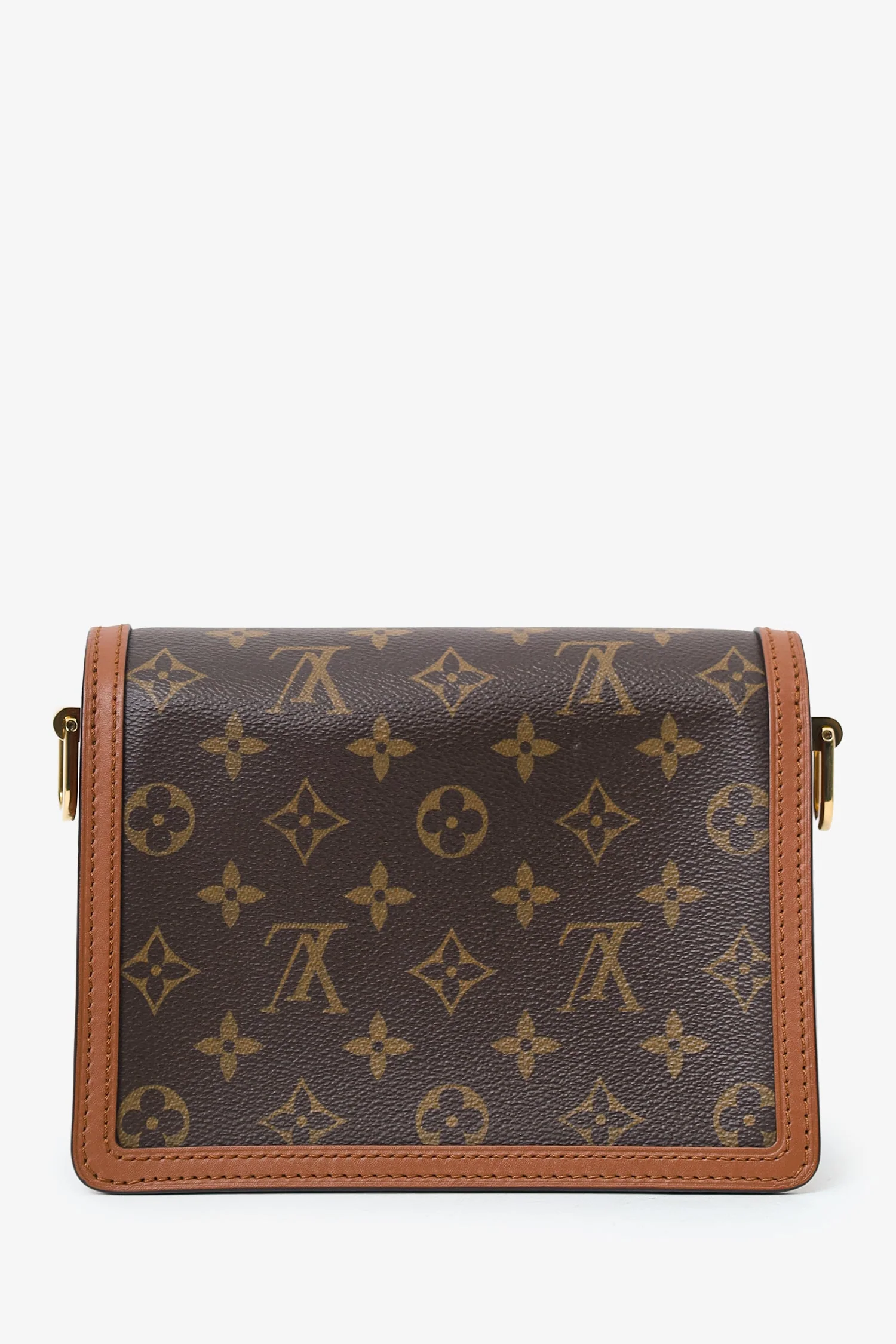 Louis Vuitton Monogram Canvas Mini Dauphine Crossbody Bag With Strap - Image 2