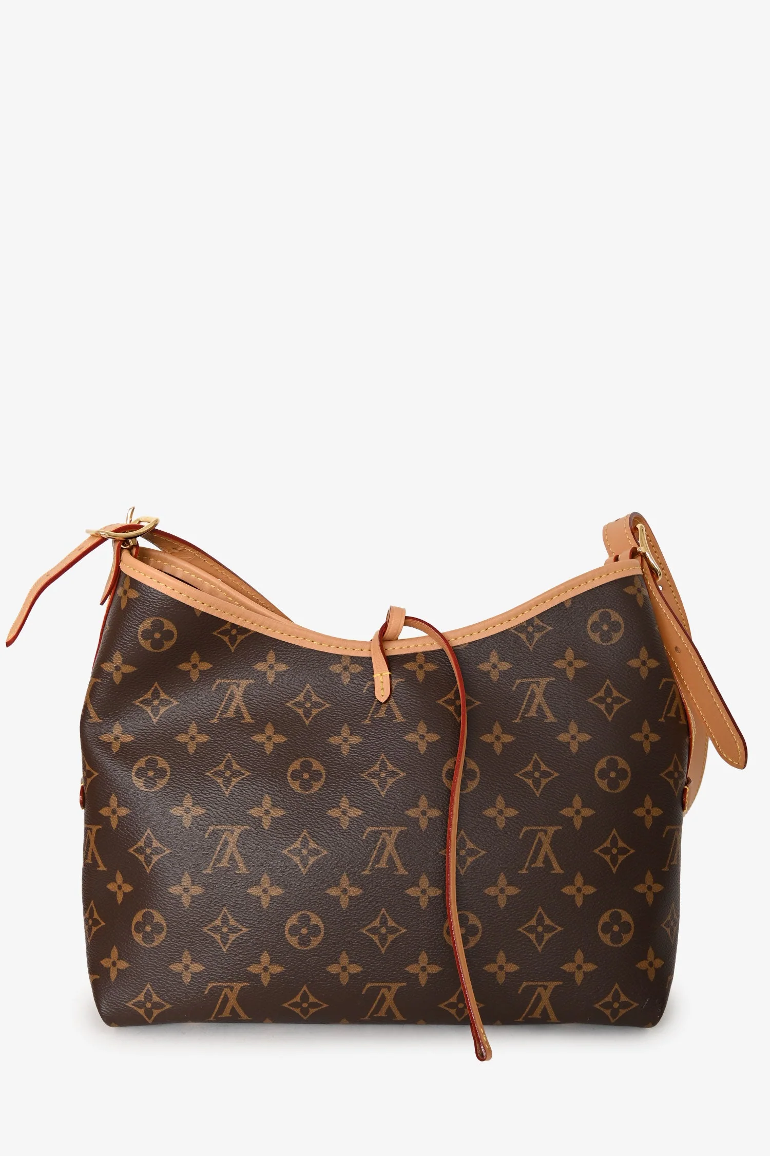 Louis Vuitton Monogram Carryall PM Bucket Bag With Pouch - Image 2
