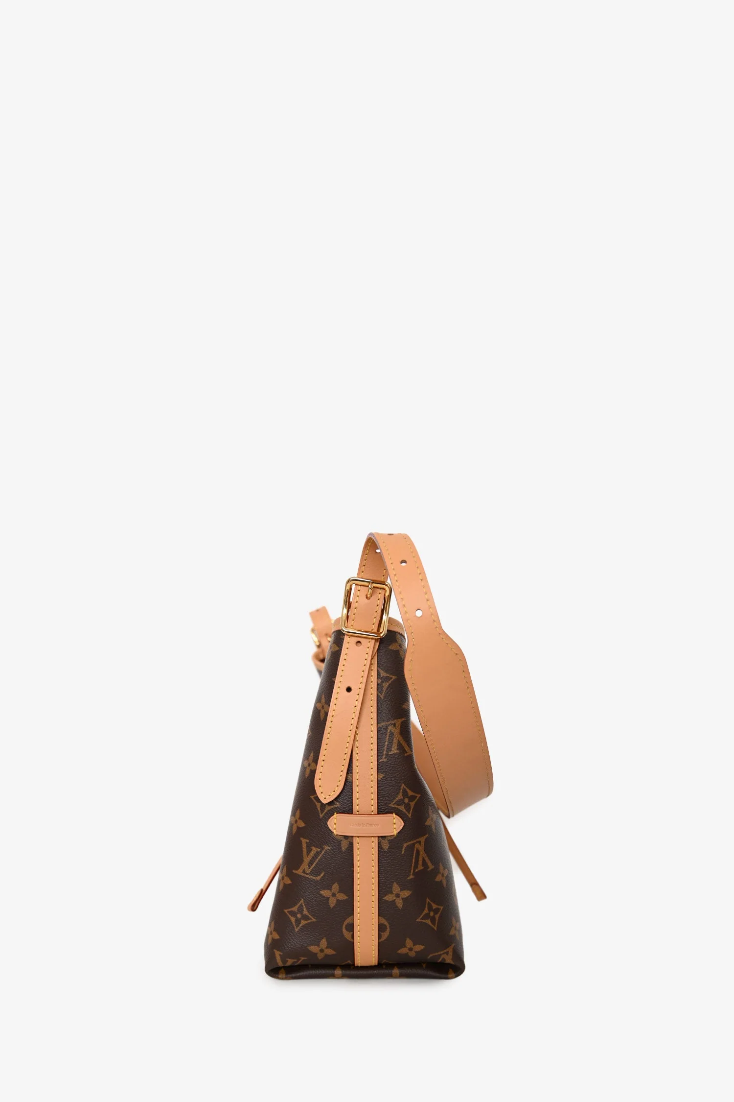 Louis Vuitton Monogram Carryall PM Bucket Bag With Pouch - Image 4