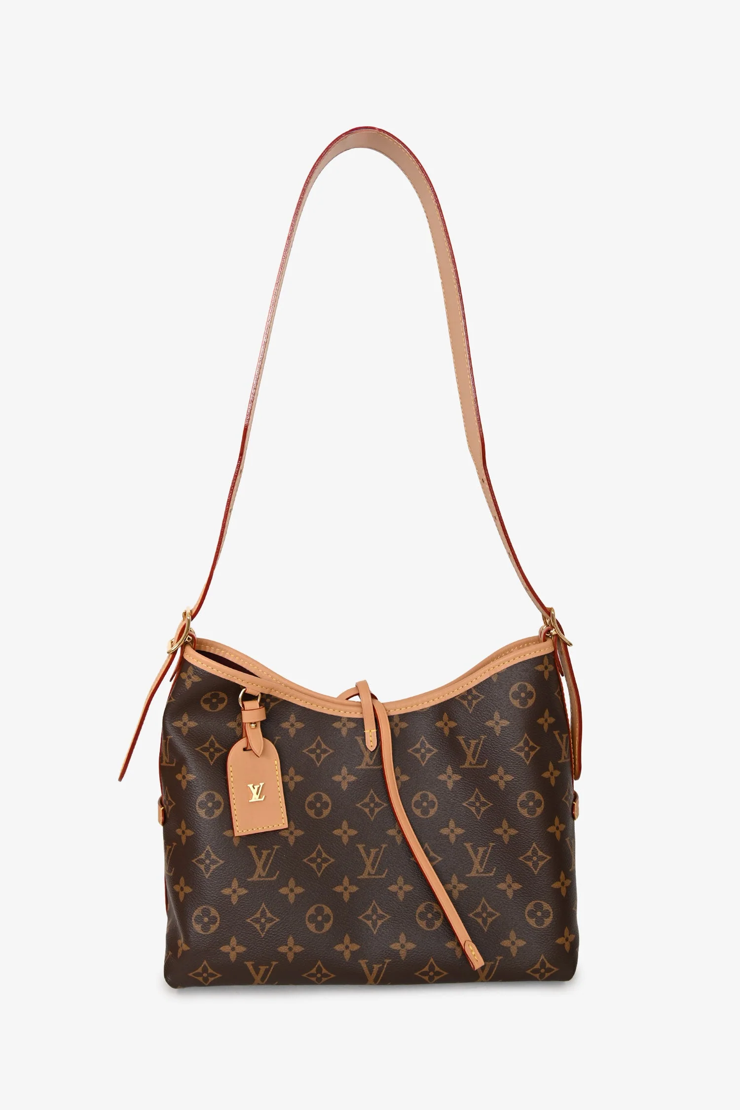 Louis Vuitton Monogram Carryall PM Bucket Bag With Pouch - Image 7
