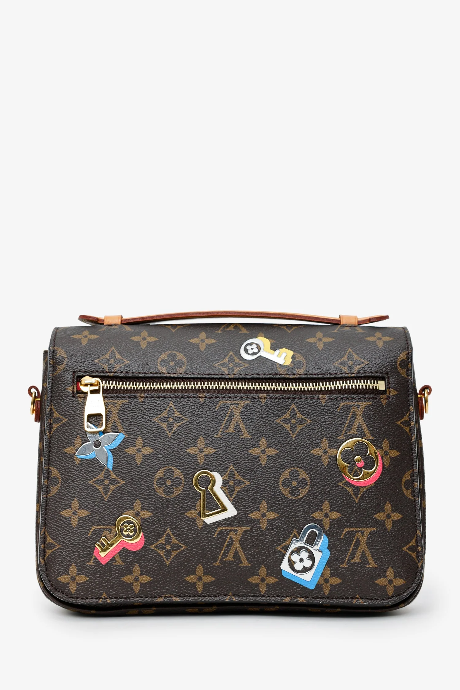 Louis Vuitton Monogram 'Love Lock' Pochette Metis Bag With Strap - Image 2